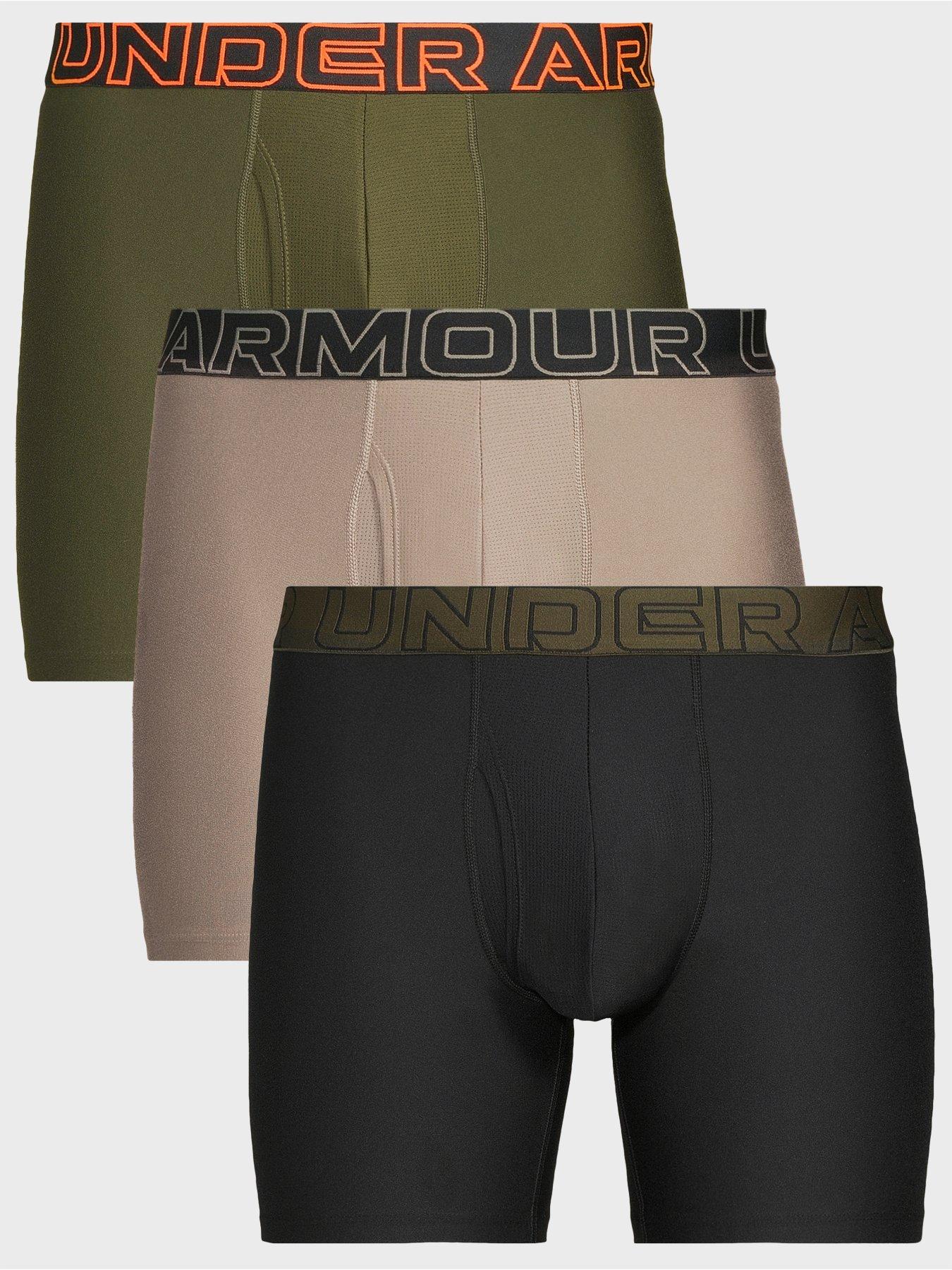 UNDER ARMOUR Men's Performance Tech 6 Inch 3 Pack Boxers - Multi