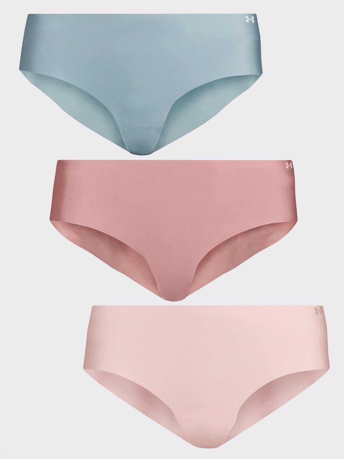  image of under-armour-womens-performance-pure-stretch-no-show-hipster-3-pack-multi