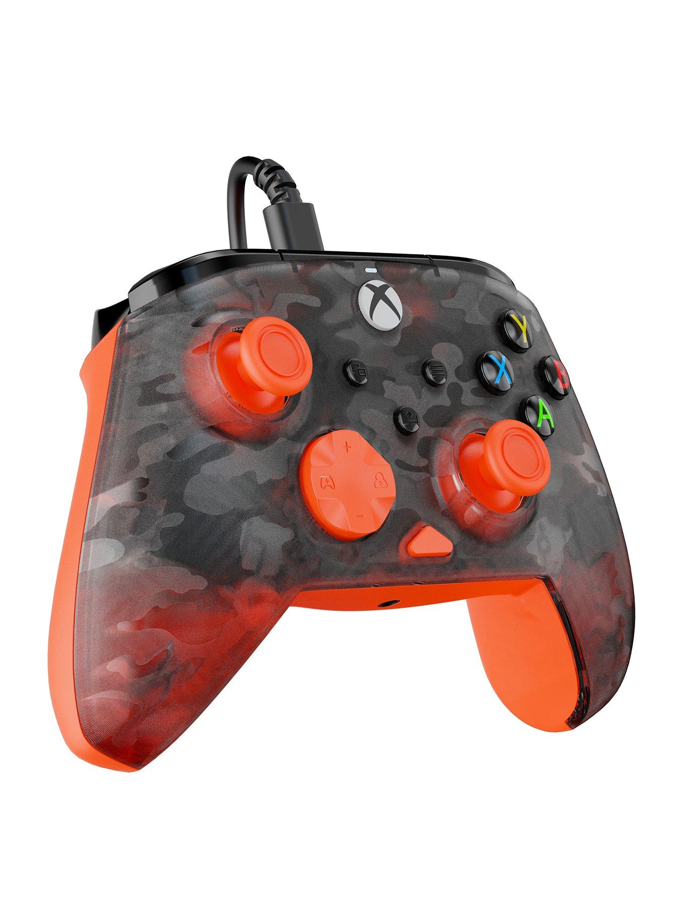  image of pdp-rematch-core-wired-controller-xb-ghost-camo-black-orange