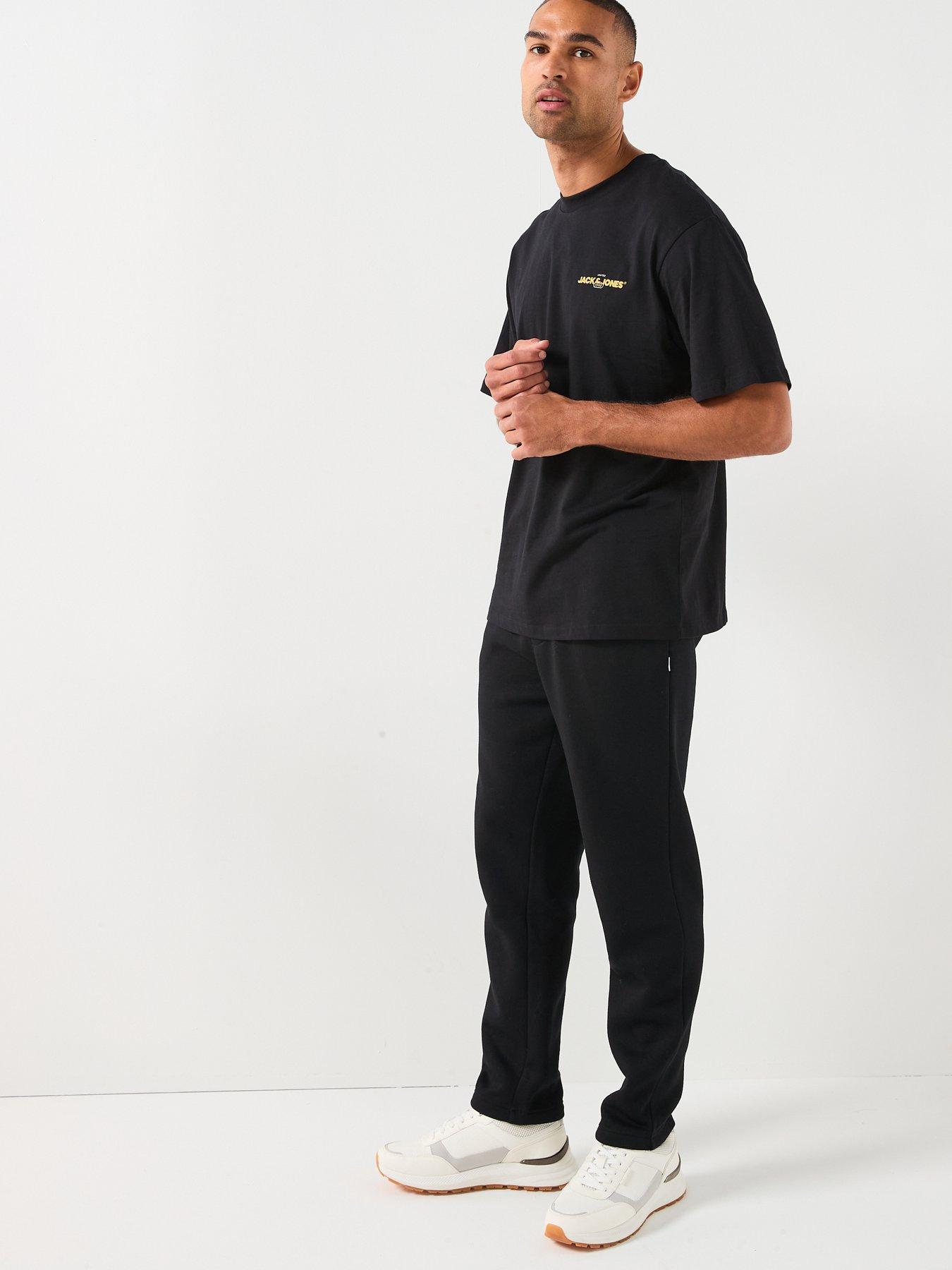  image of jack-jones-kane-bradley-open-joggers-black
