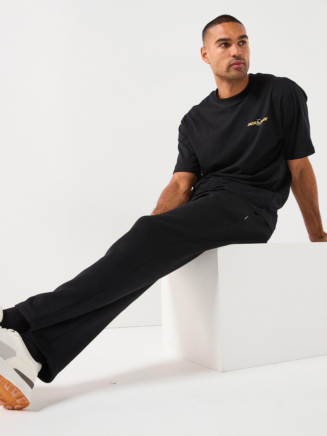  image of jack-jones-kane-bradley-open-joggers-black