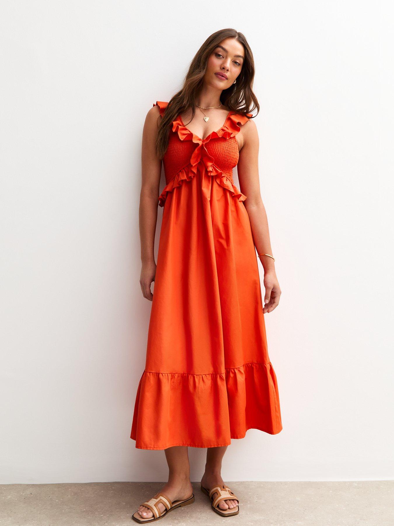 knee length dresses for ladies Petite Size Tiered Midi Dress