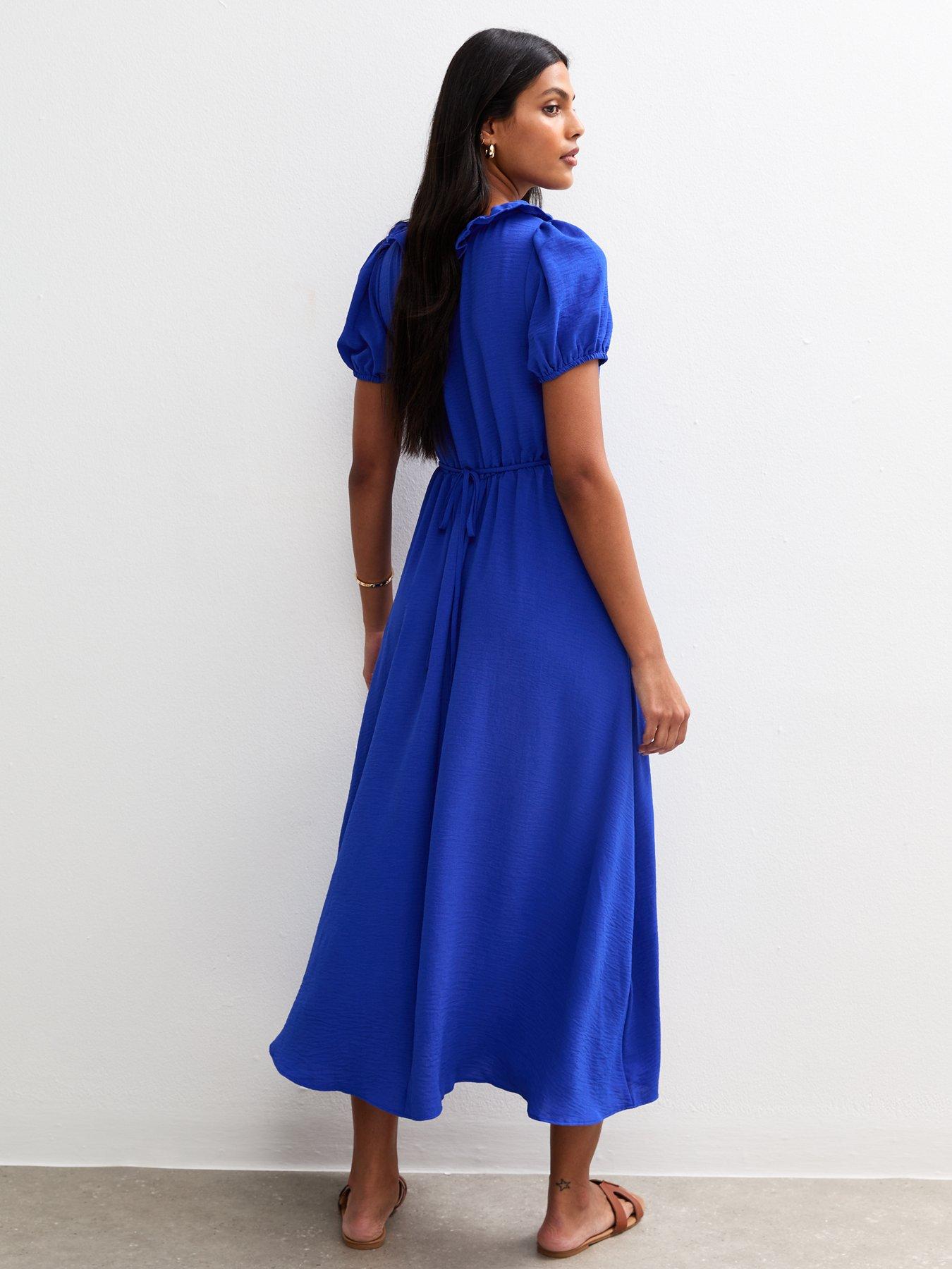 princess polly baby blue dress Royalblue Lace Midi Dress | Formal Lace Dress