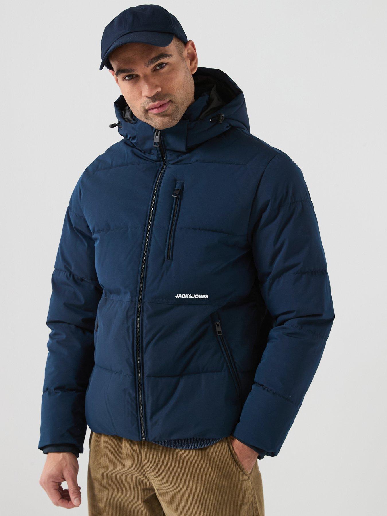 Jack & Jones Owen Hooded Quilted Jacket  - Navy