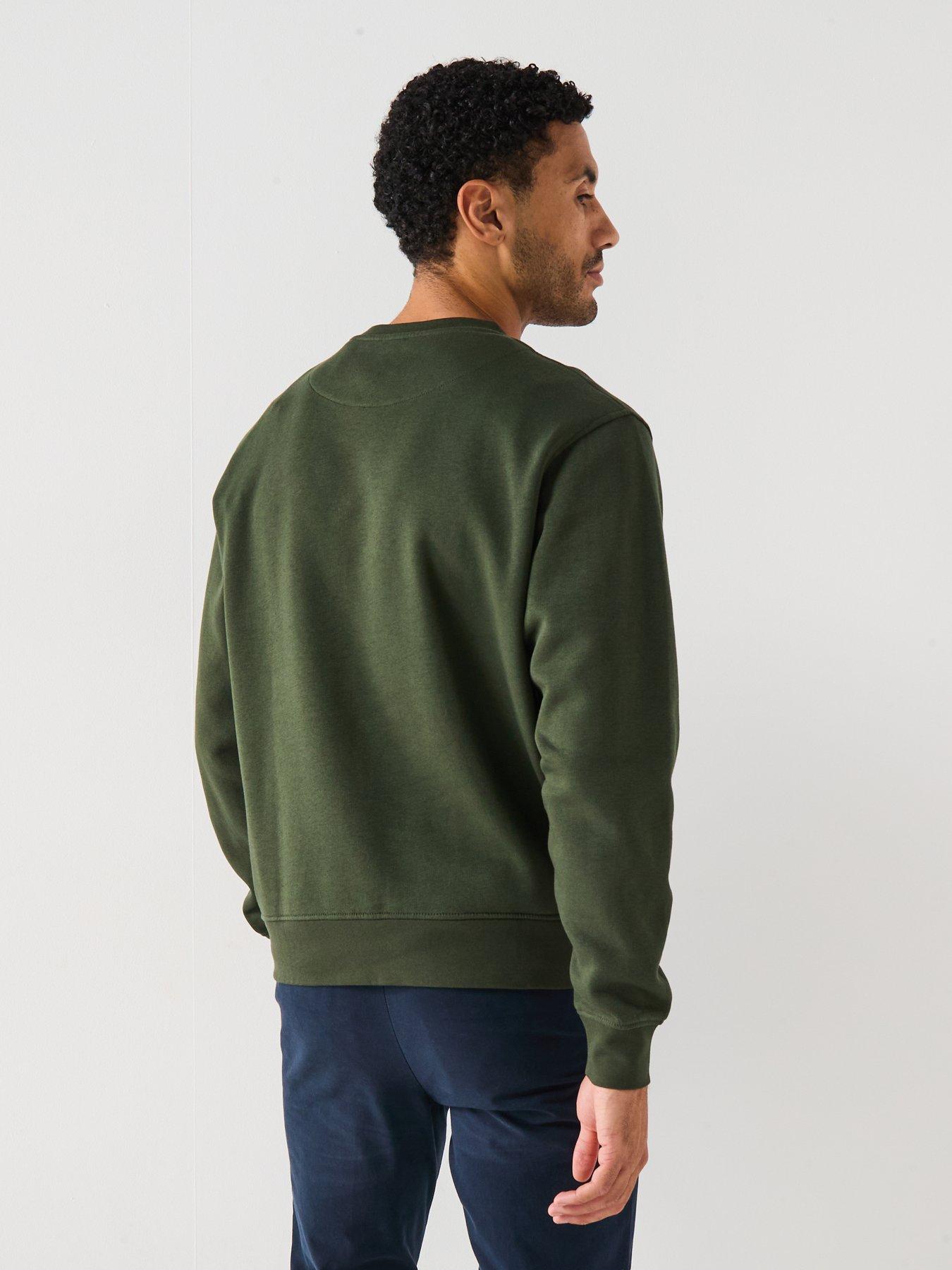  image of jack-jones-soho-jj-studios-crew-sweat-green