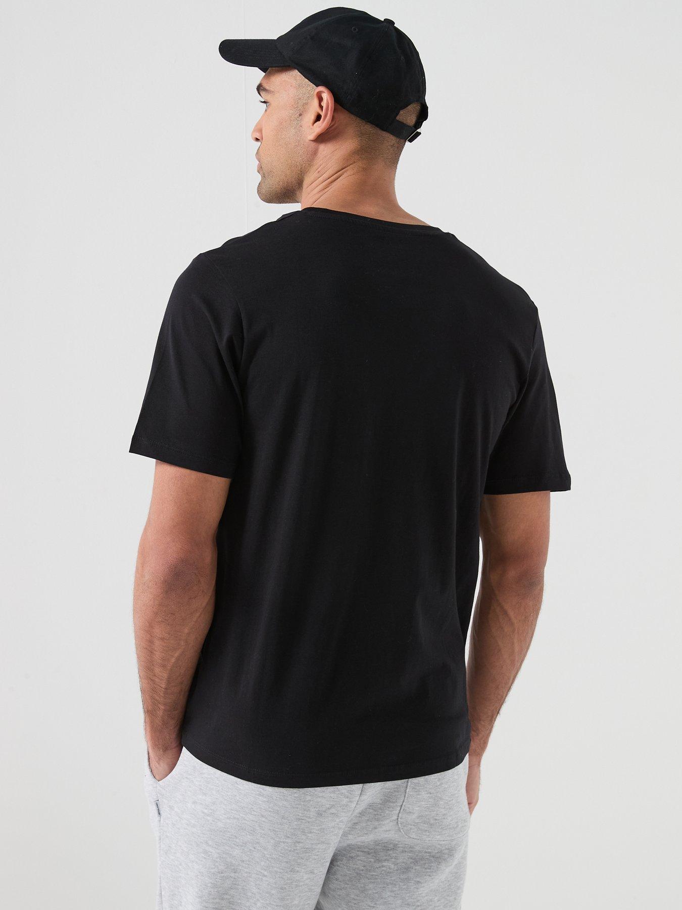 Image 2 of 5 of Jack & Jones Large Chest Tonal Logo T-Shirt - Black