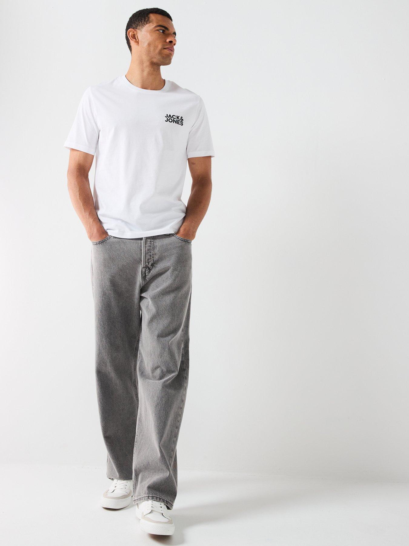 Image 3 of 4 of Jack & Jones Left Chest Logo T-Shirt - White