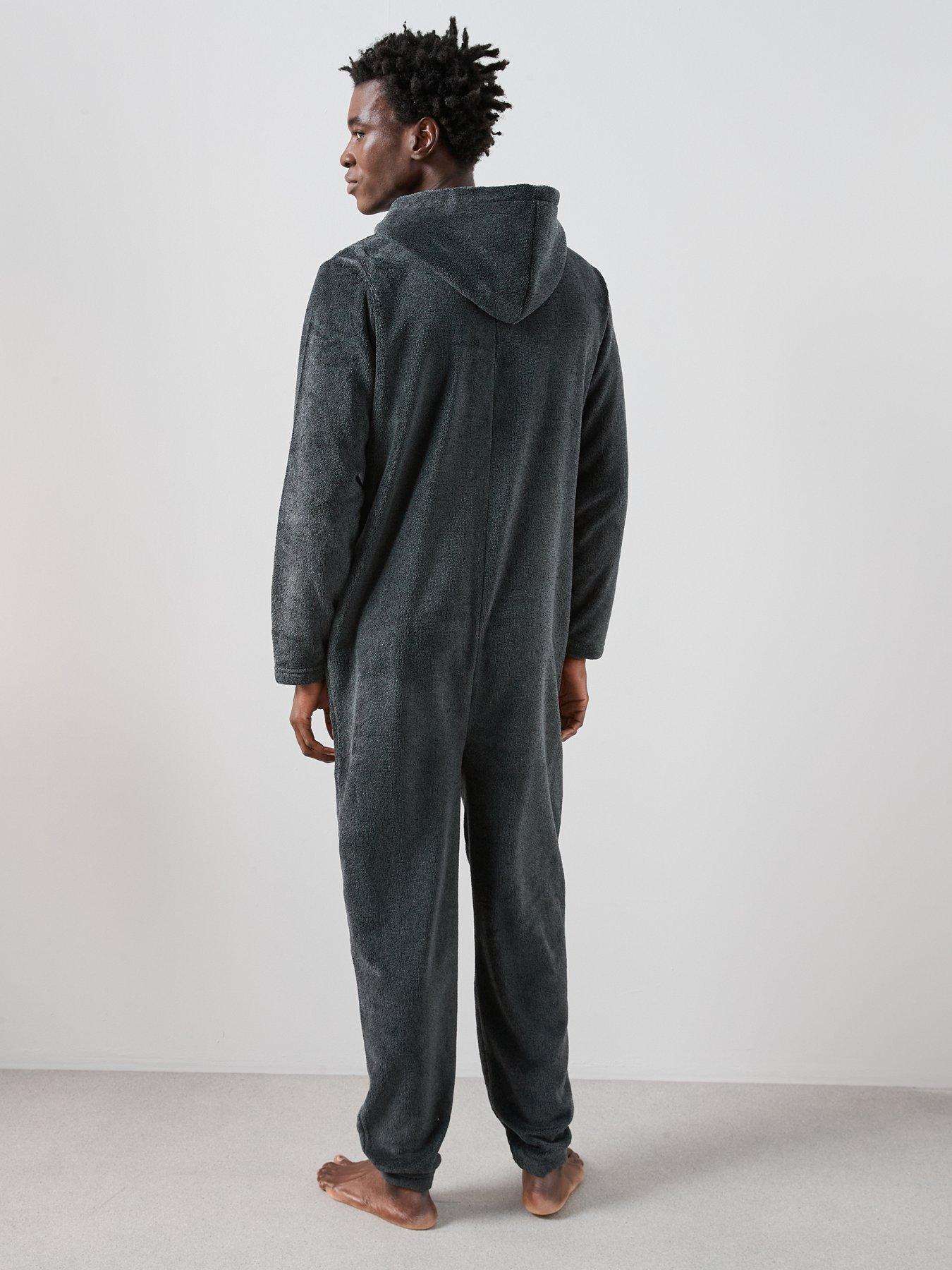 Image 2 of 7 of The Very Collection Fleece All-in-One - Charcoal