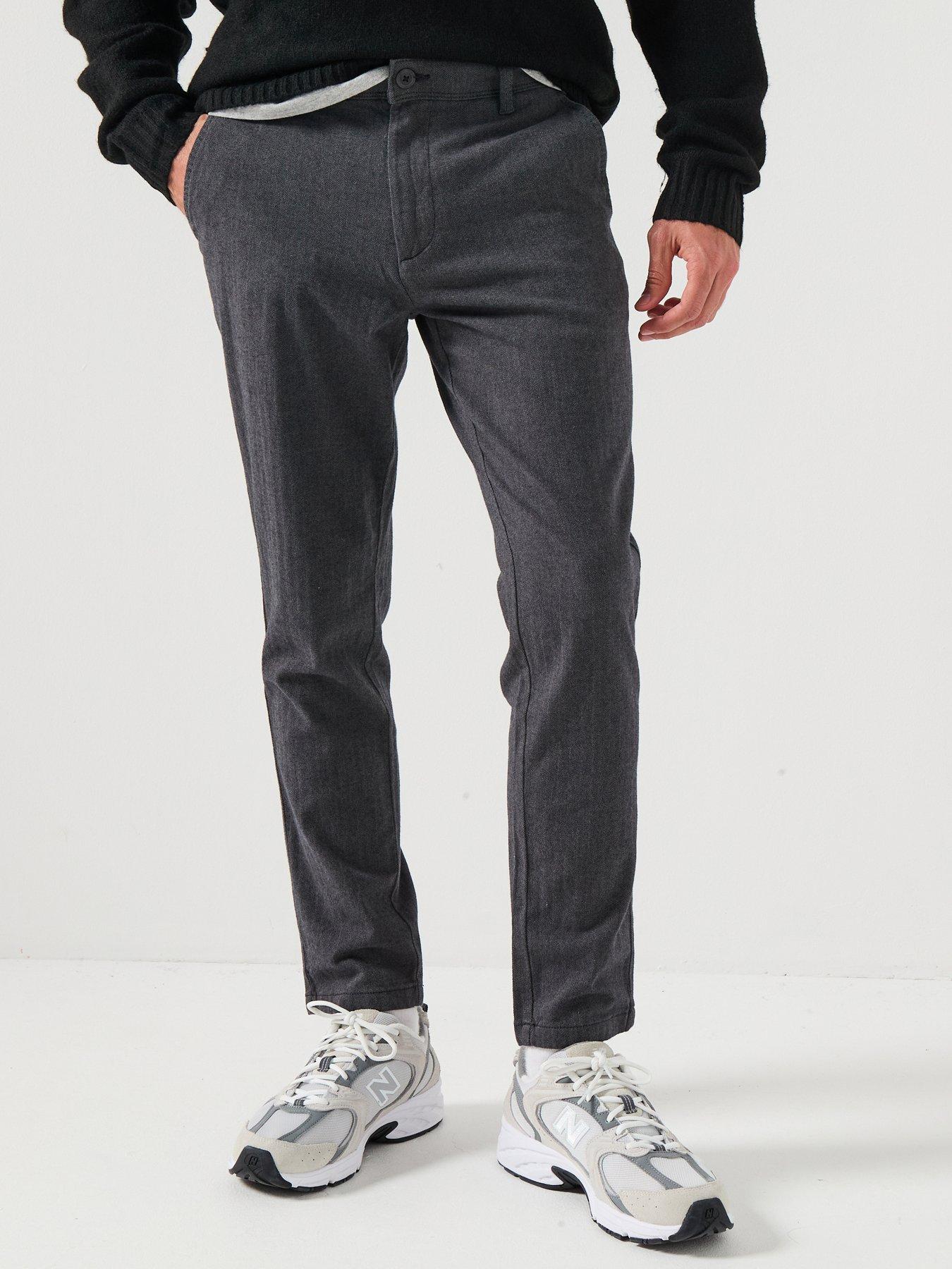 Jack & Jones Marco Bowie Winter Chino Trousers - Dark Grey