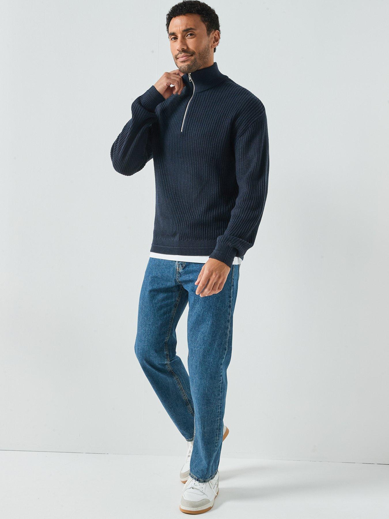Image 6 of 6 of Jack & Jones Eddie Loose Fit Jeans - Dark Wash