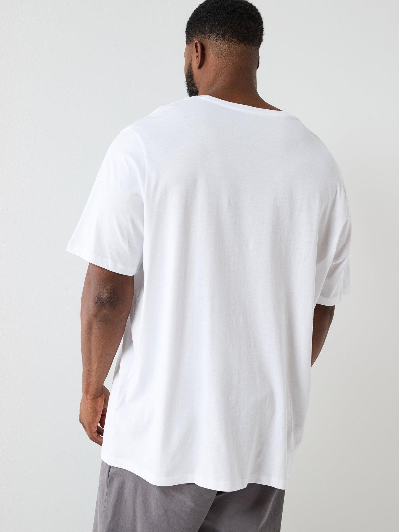 stillFront image of jack-jones-plus-size-left-chest-graphic-logo-t-shirt-white