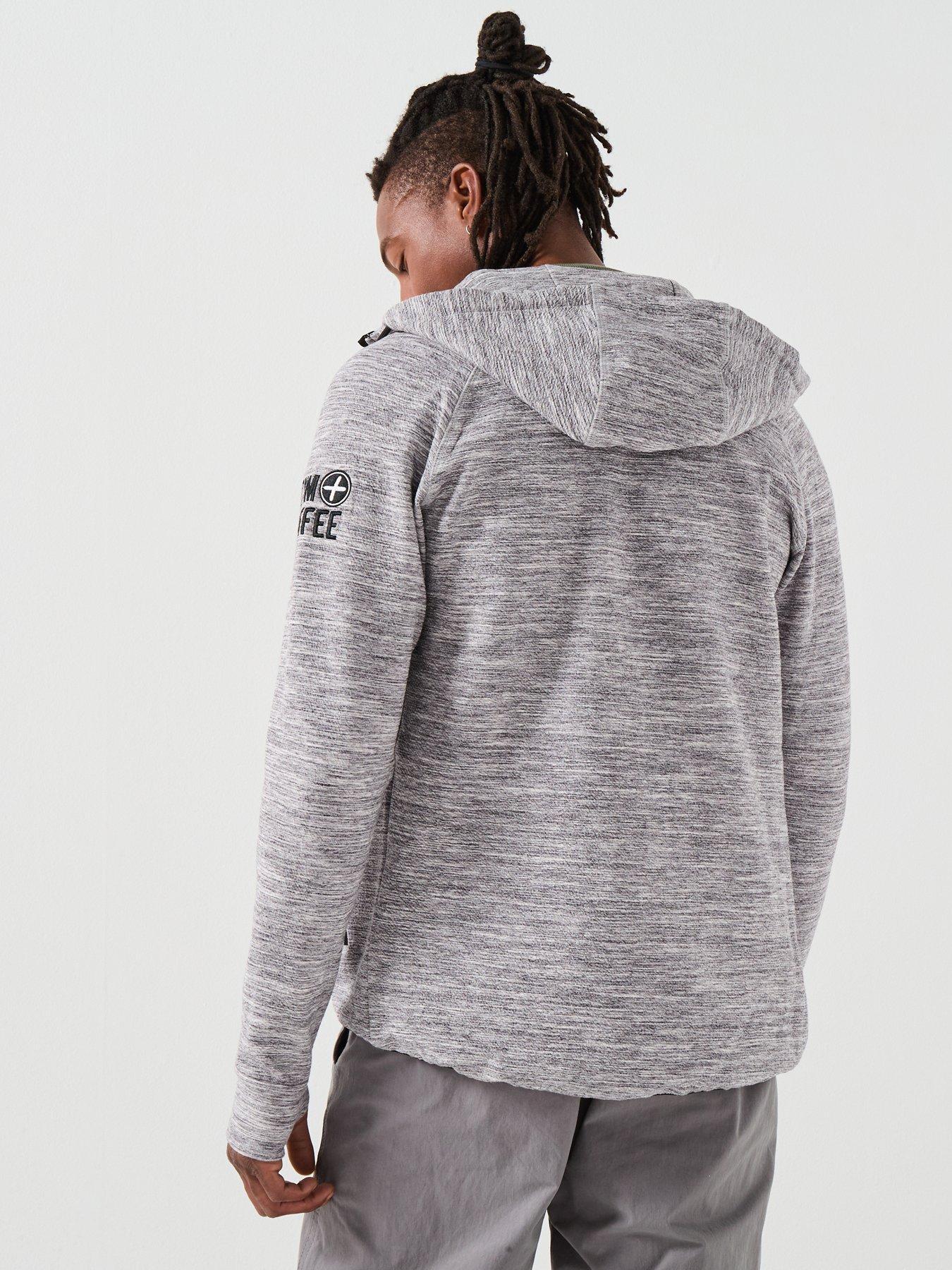  image of gym-coffee-mens-training-fleck-hoodie-grey
