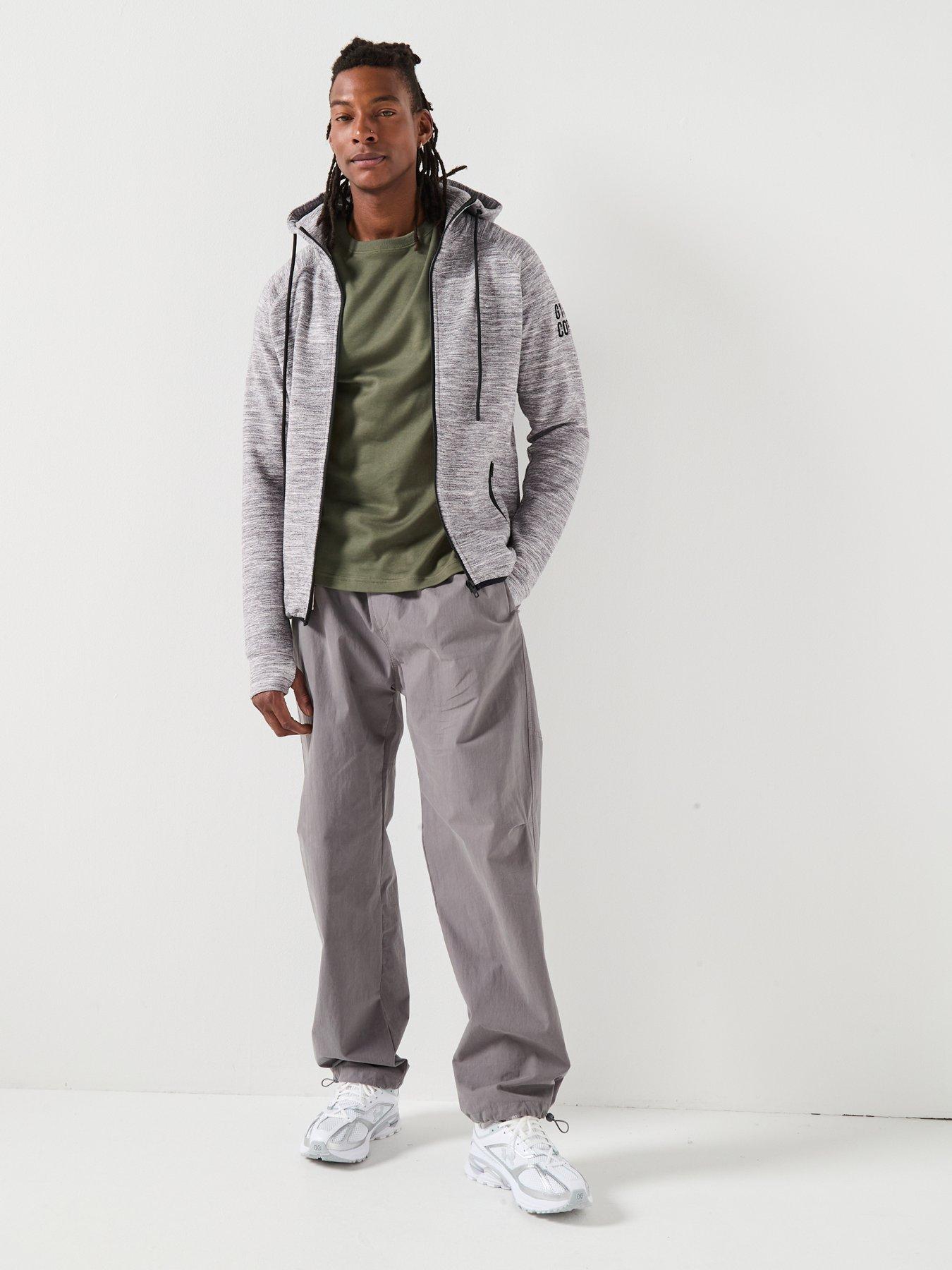  image of gym-coffee-mens-training-fleck-hoodie-grey