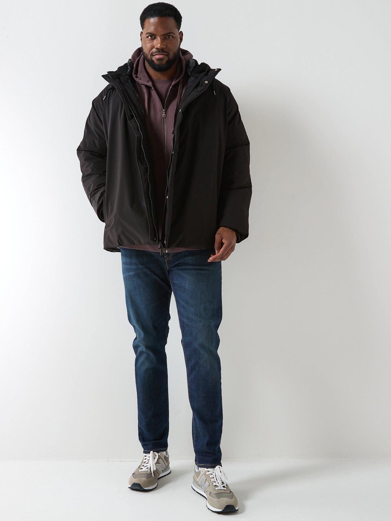  image of jack-jones-plus-size-wood-parka-coat-nbsp--black