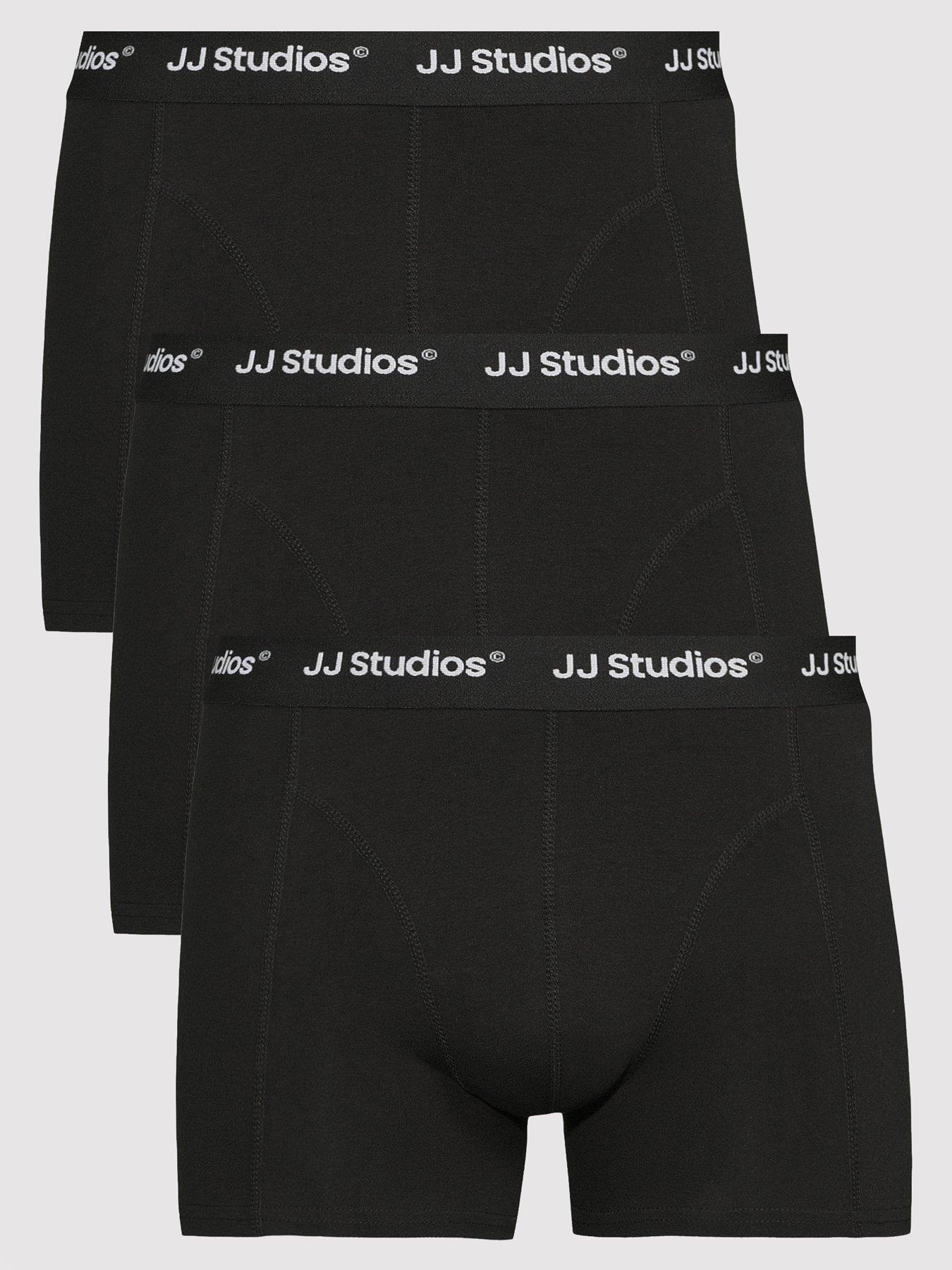Jack & Jones Soho 3-Pack Logo Waistband Trunks - Black