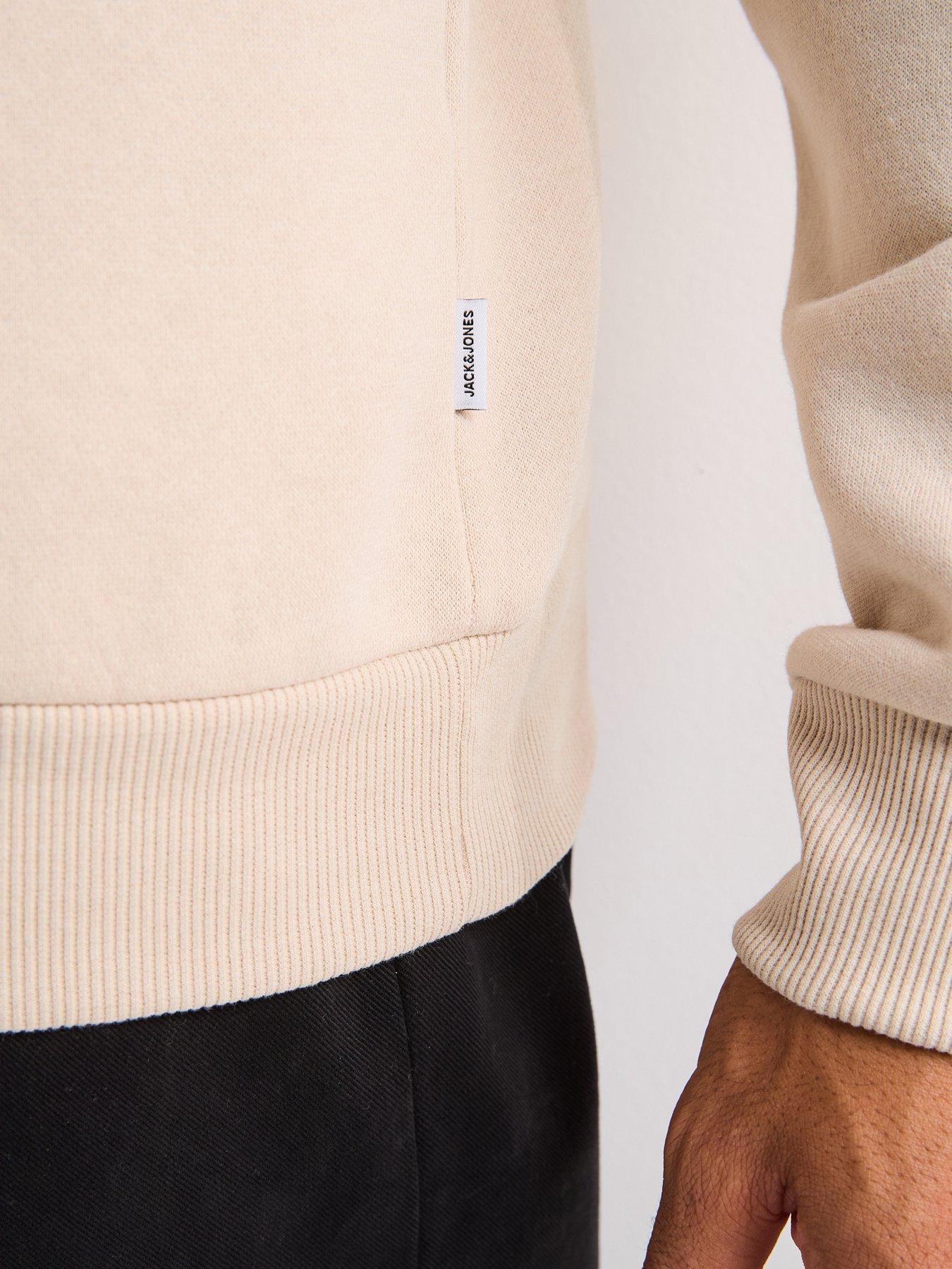 Image 6 of 6 of Jack & Jones Bradley 1/4 Button Sweat - Beige