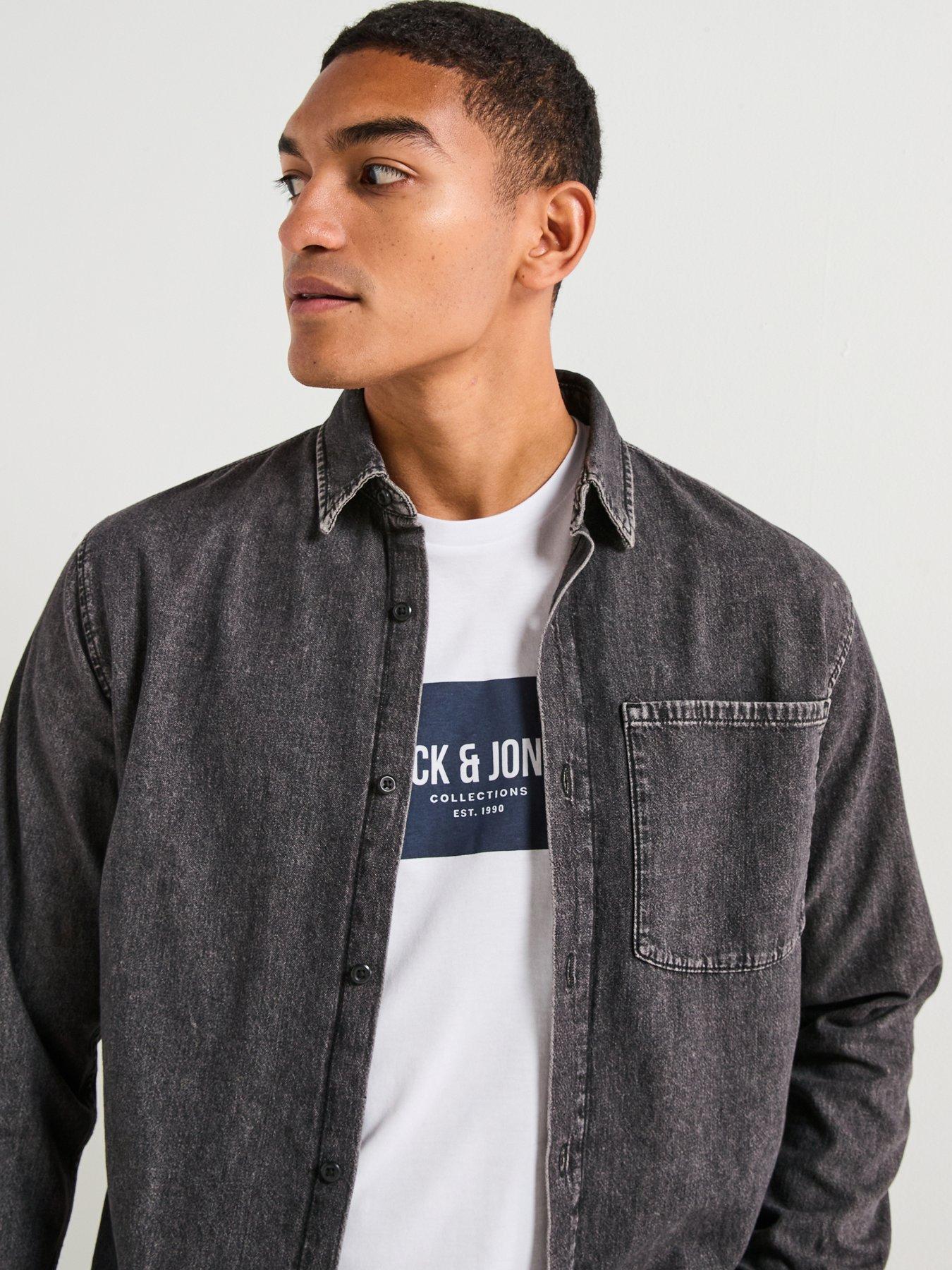 Image 5 of 6 of Jack & Jones Creek Pocket Long Sleeve Shirt - Black