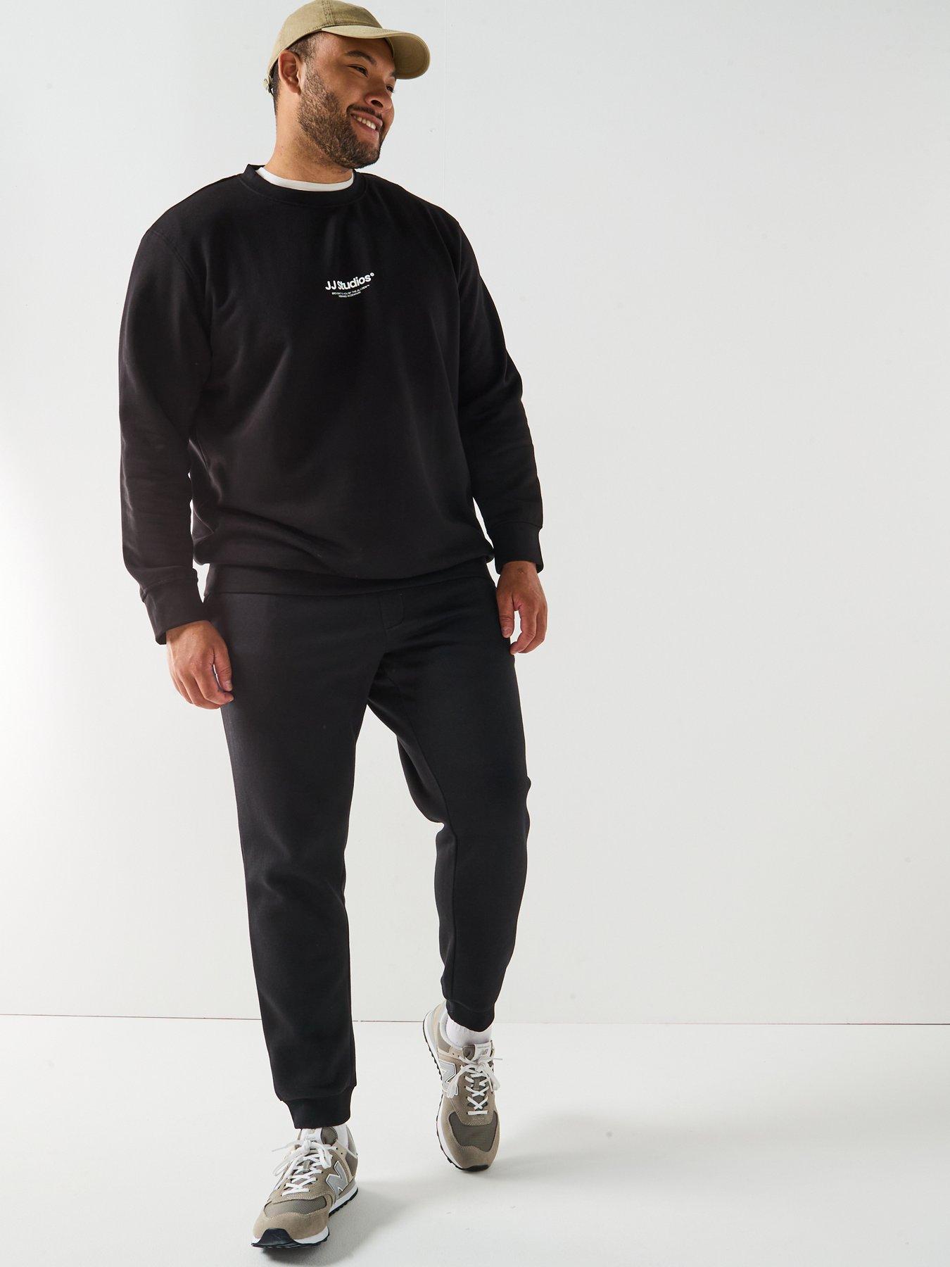Image 3 of 5 of Jack & Jones Plus Size Gordon Bradley Cuff Joggers - Black