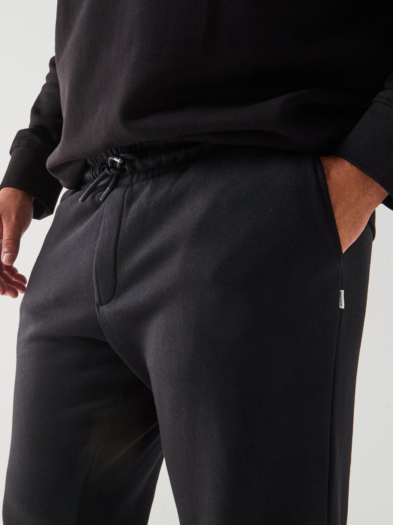 Image 4 of 5 of Jack & Jones Plus Size Gordon Bradley Cuff Joggers - Black
