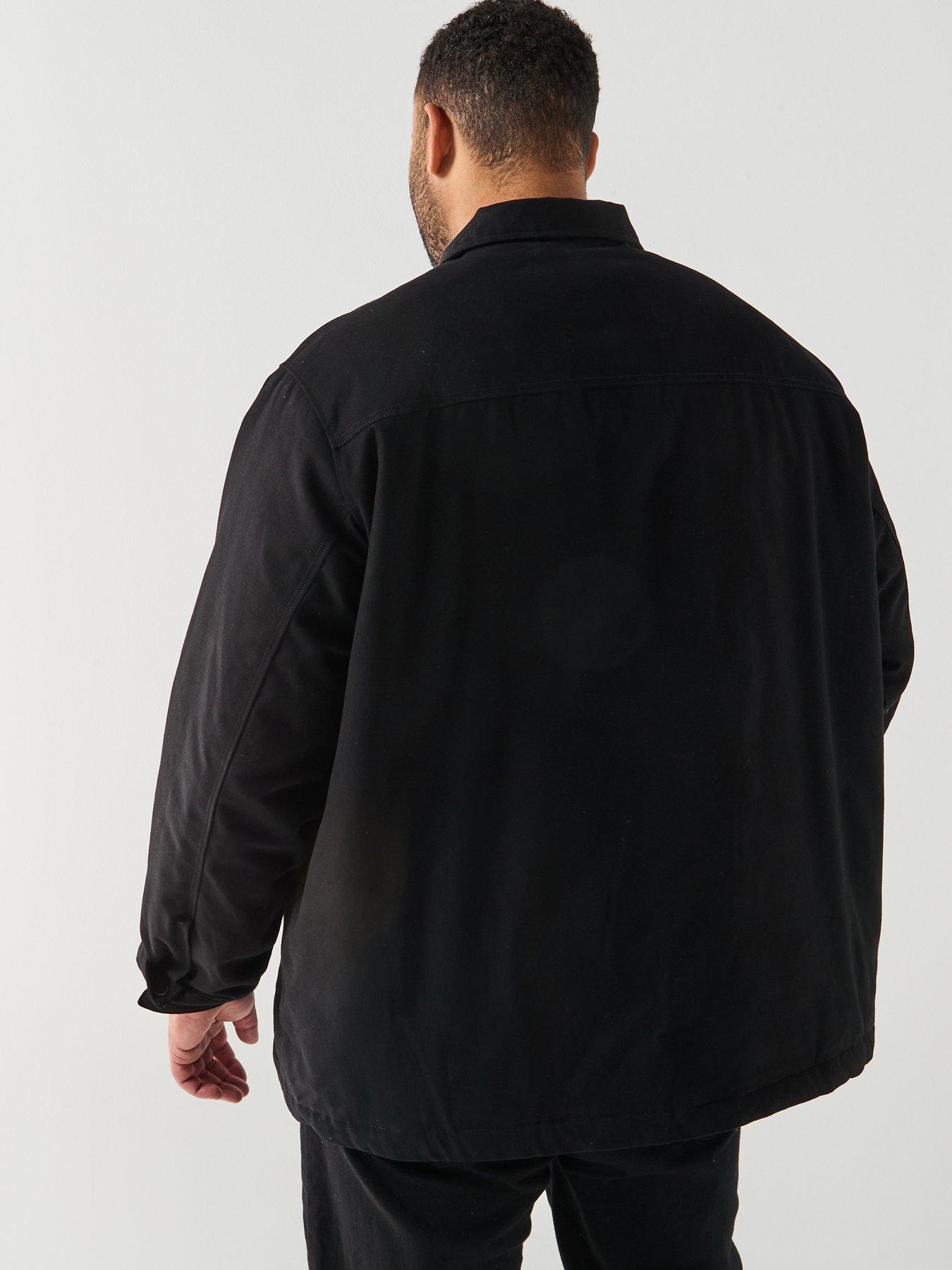 Image 2 of 5 of Jack & Jones Plus Size Dover Worker Harrington - Black