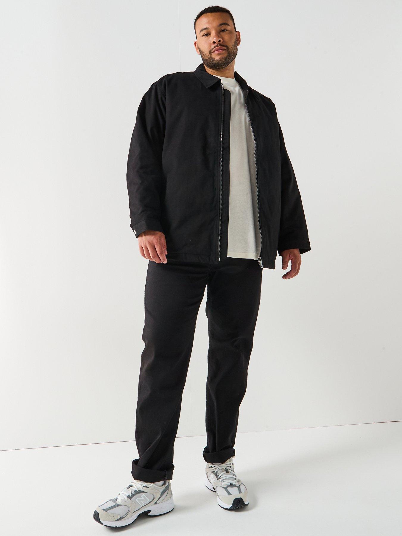 Image 3 of 5 of Jack & Jones Plus Size Dover Worker Harrington - Black
