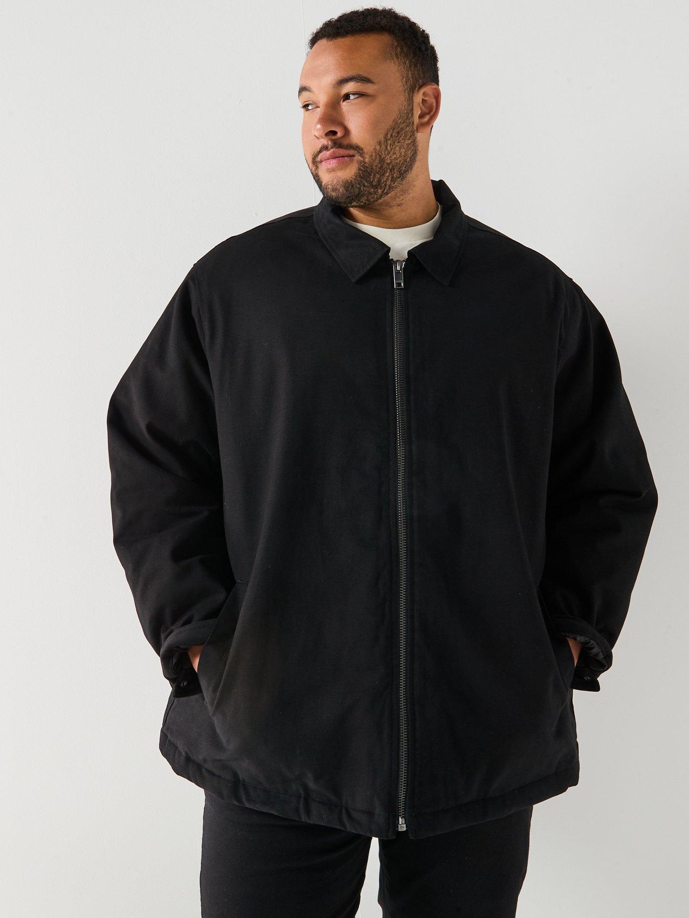 Image 5 of 5 of Jack & Jones Plus Size Dover Worker Harrington - Black