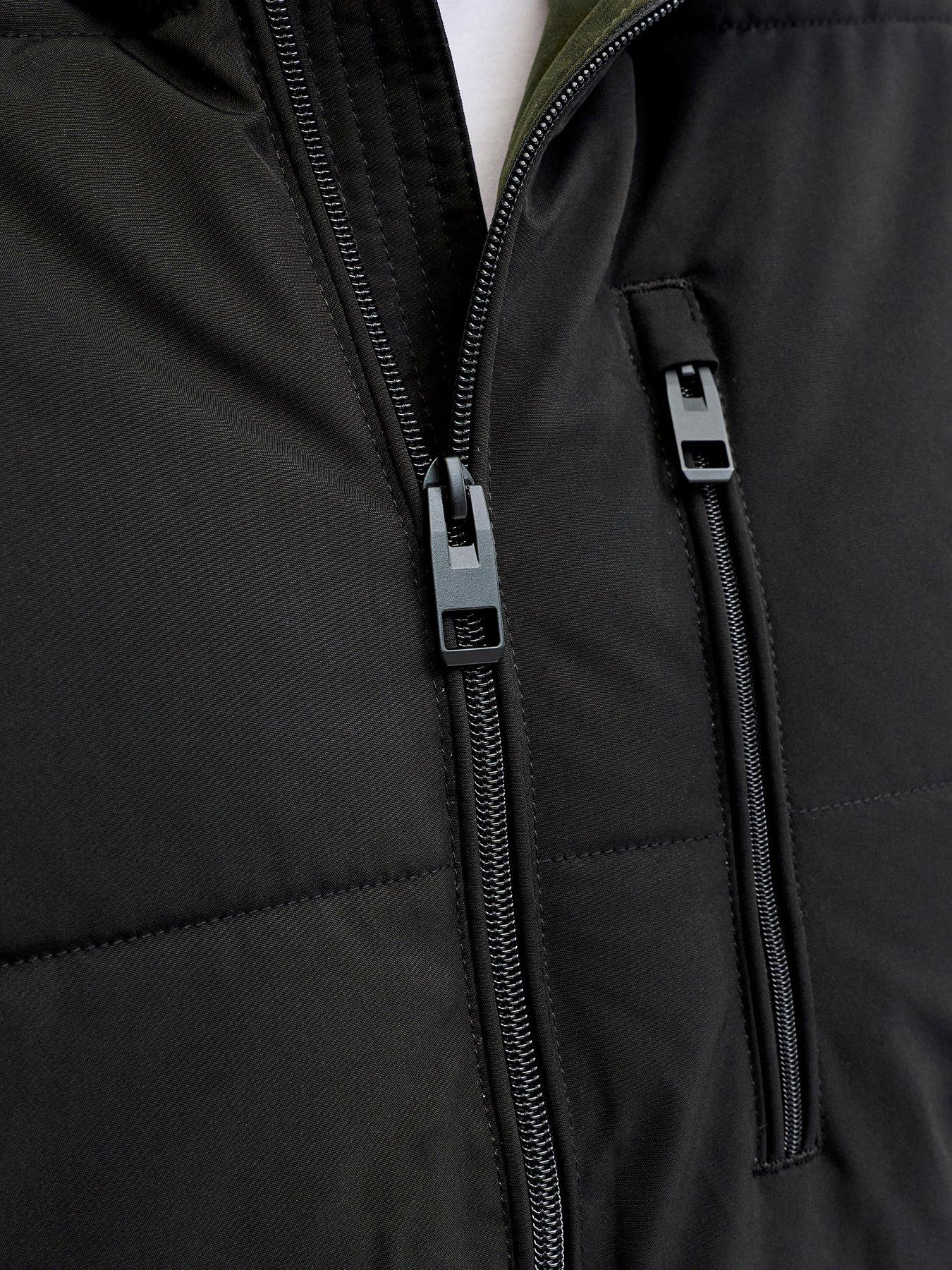 Image 5 of 6 of Jack & Jones Plus Size Owen Hooded Quilted Jacket - Dark Green