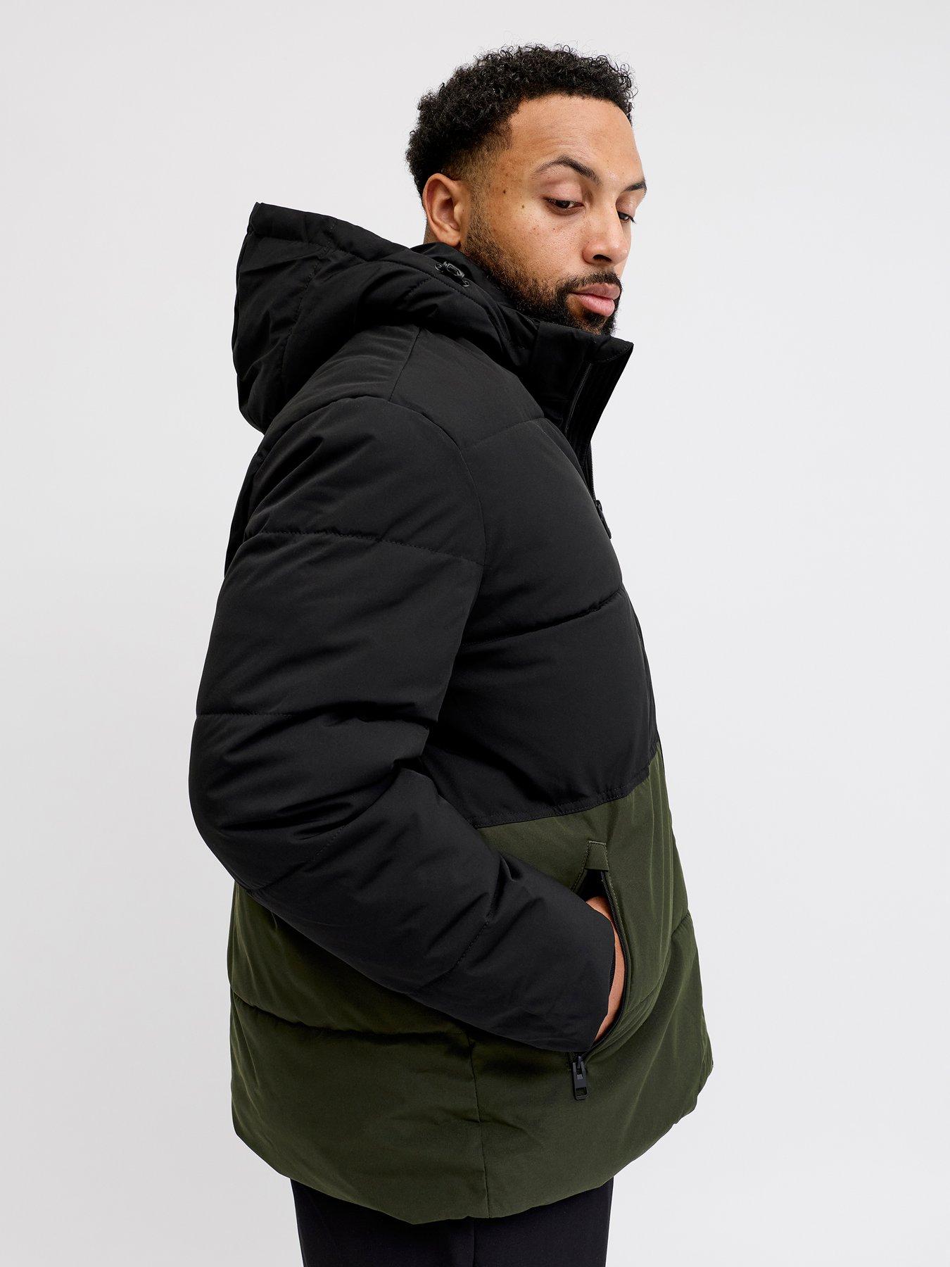 Image 6 of 6 of Jack & Jones Plus Size Owen Hooded Quilted Jacket - Dark Green