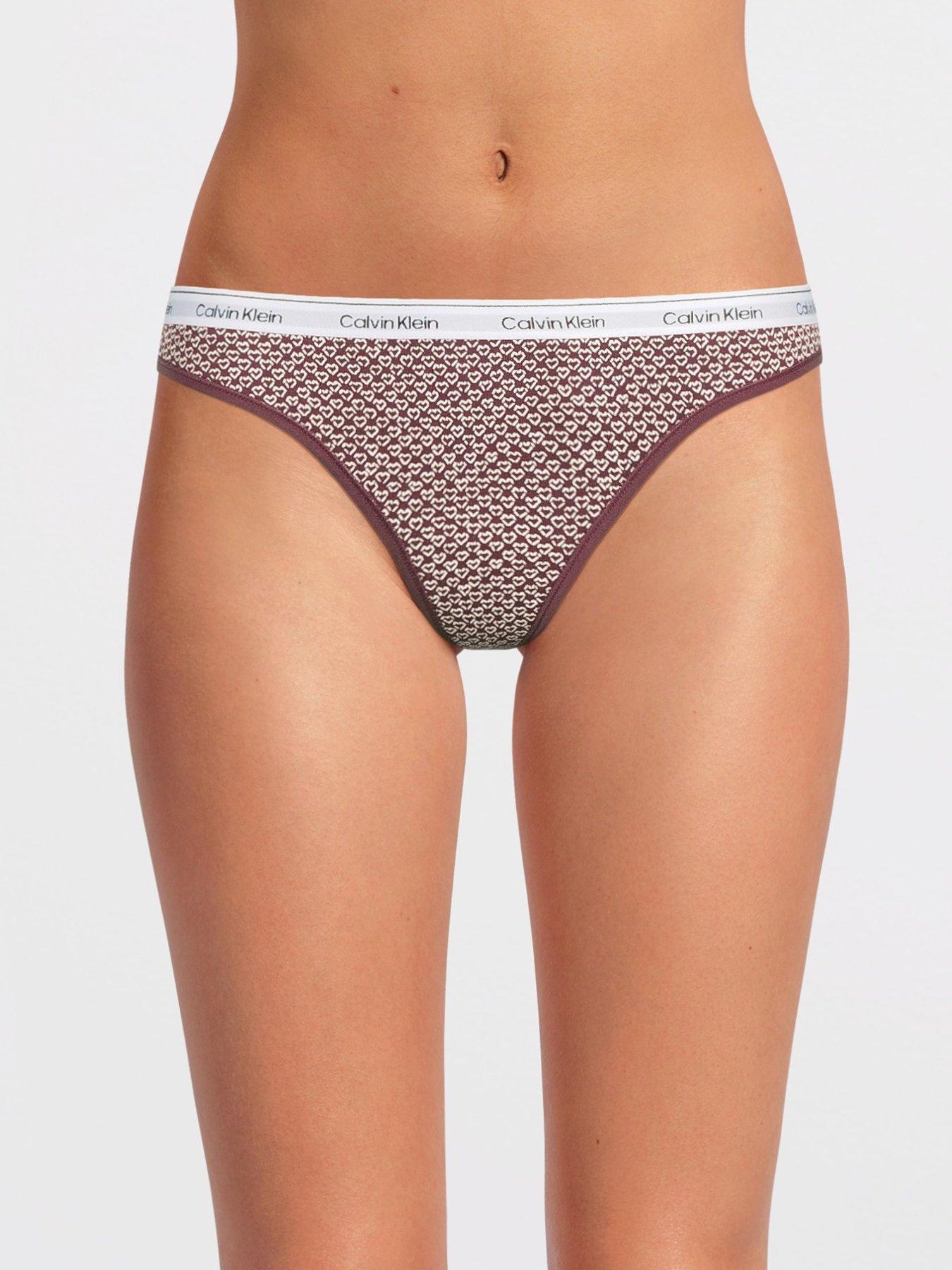 Image 2 of 3 of Calvin Klein Thong Briefs 3 Pack - Multi