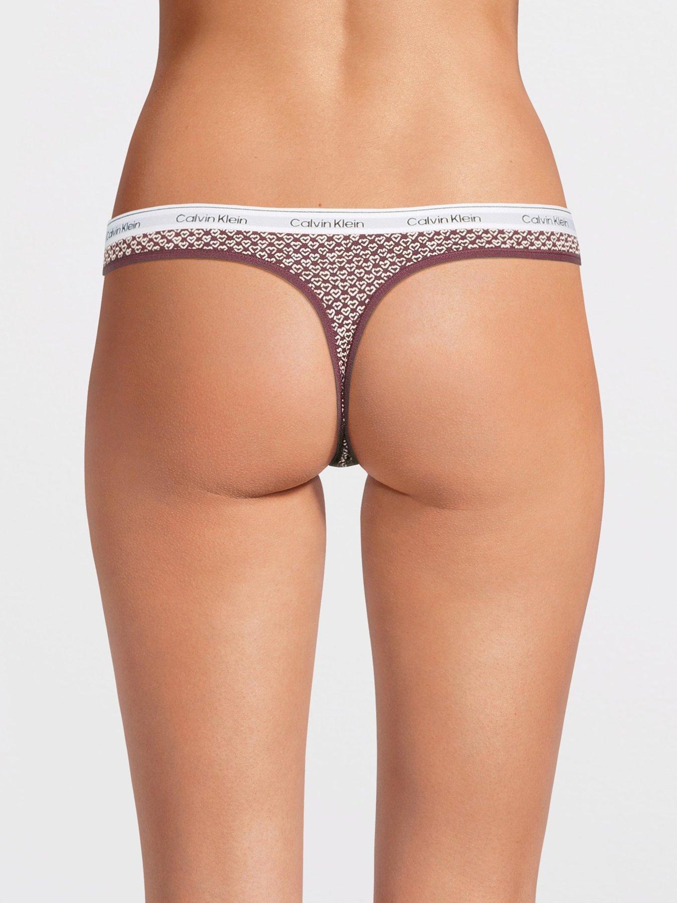 Image 3 of 3 of Calvin Klein Thong Briefs 3 Pack - Multi