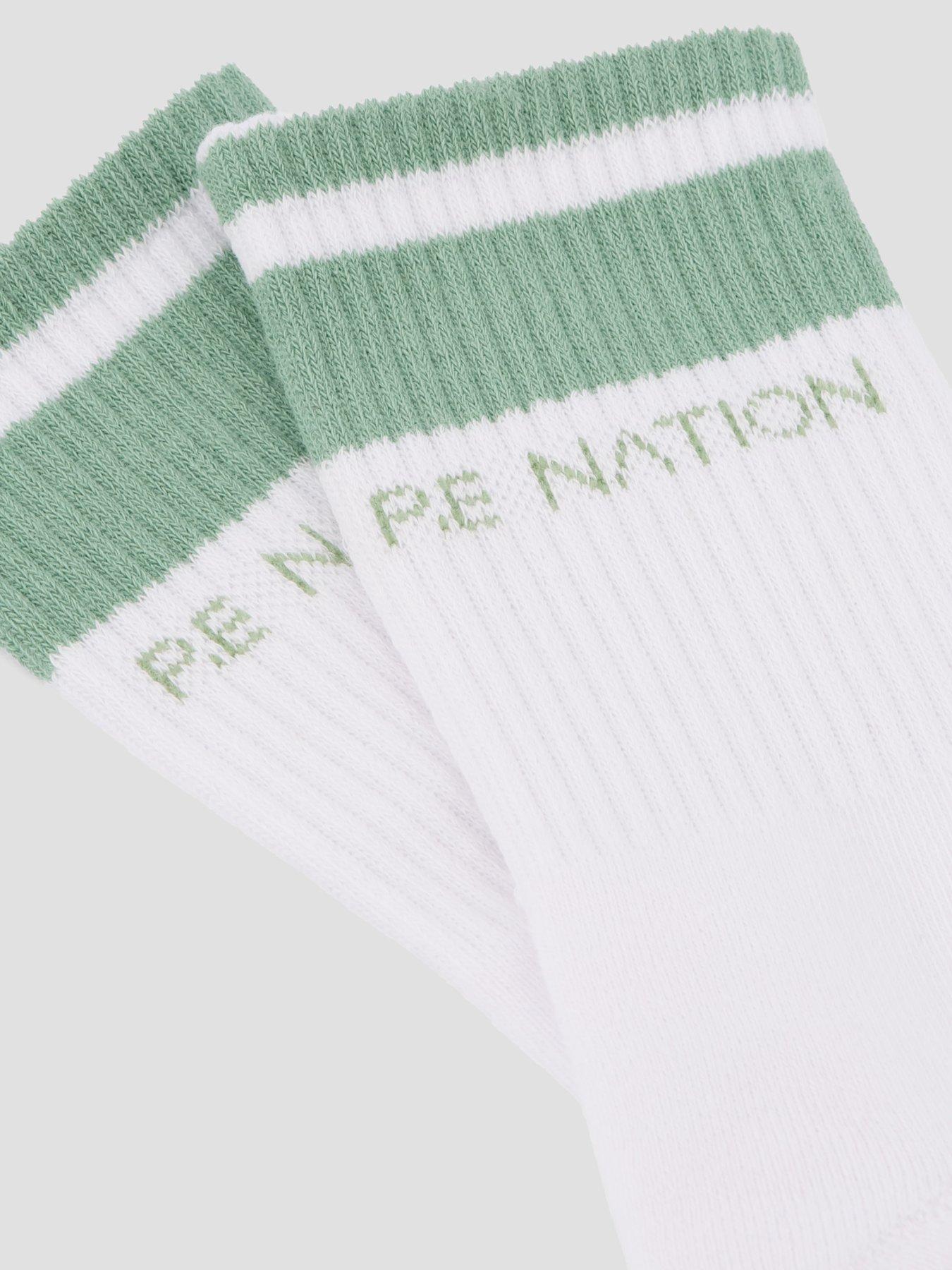 Image 3 of 4 of P.E Nation Womens Training Homage Socks - White