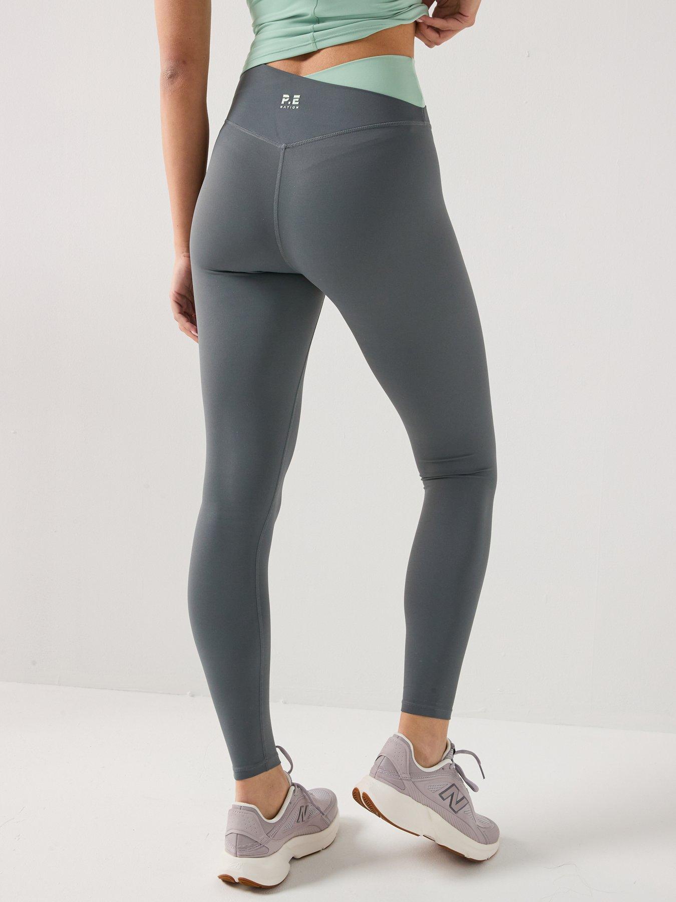 Image 2 of 6 of P.E Nation Womens Training Wander Full Length Leggings - Grey