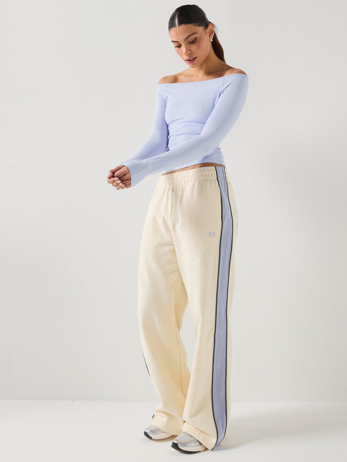 Image 3 of 6 of P.E Nation Womens Training Aura Slim Fit Wide Neck Top - Blue
