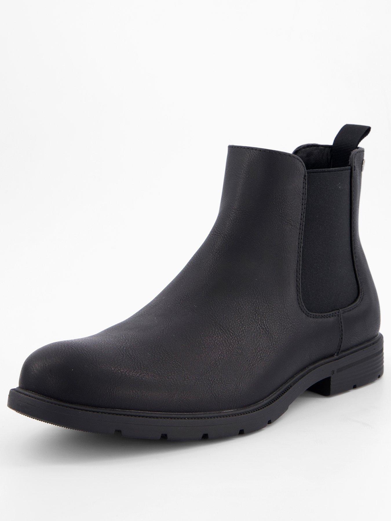 Image 2 of 7 of Jack & Jones Fenchurch Pu Chelsea Boots - Black
