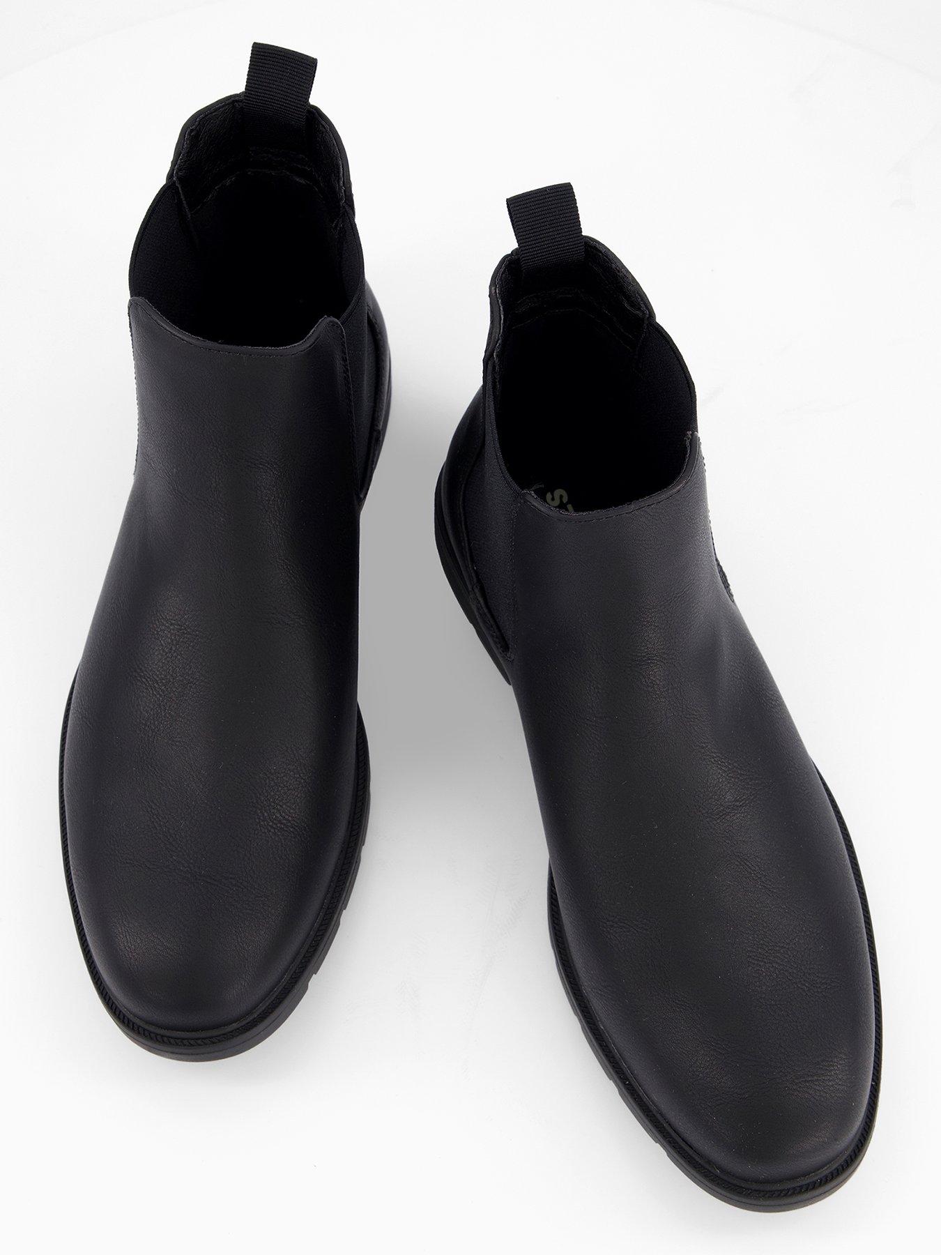 Image 3 of 7 of Jack & Jones Fenchurch Pu Chelsea Boots - Black