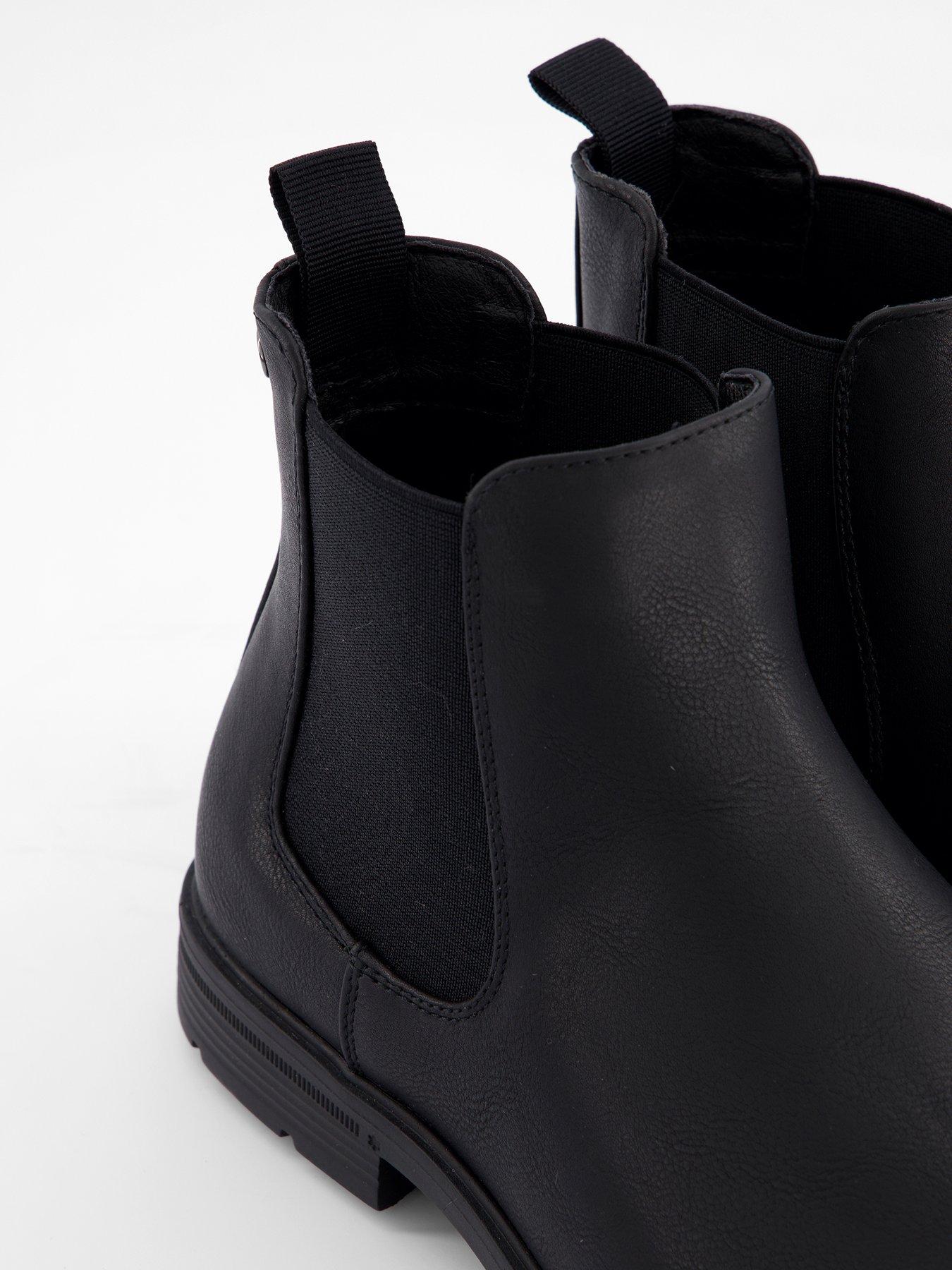 Image 5 of 7 of Jack & Jones Fenchurch Pu Chelsea Boots - Black
