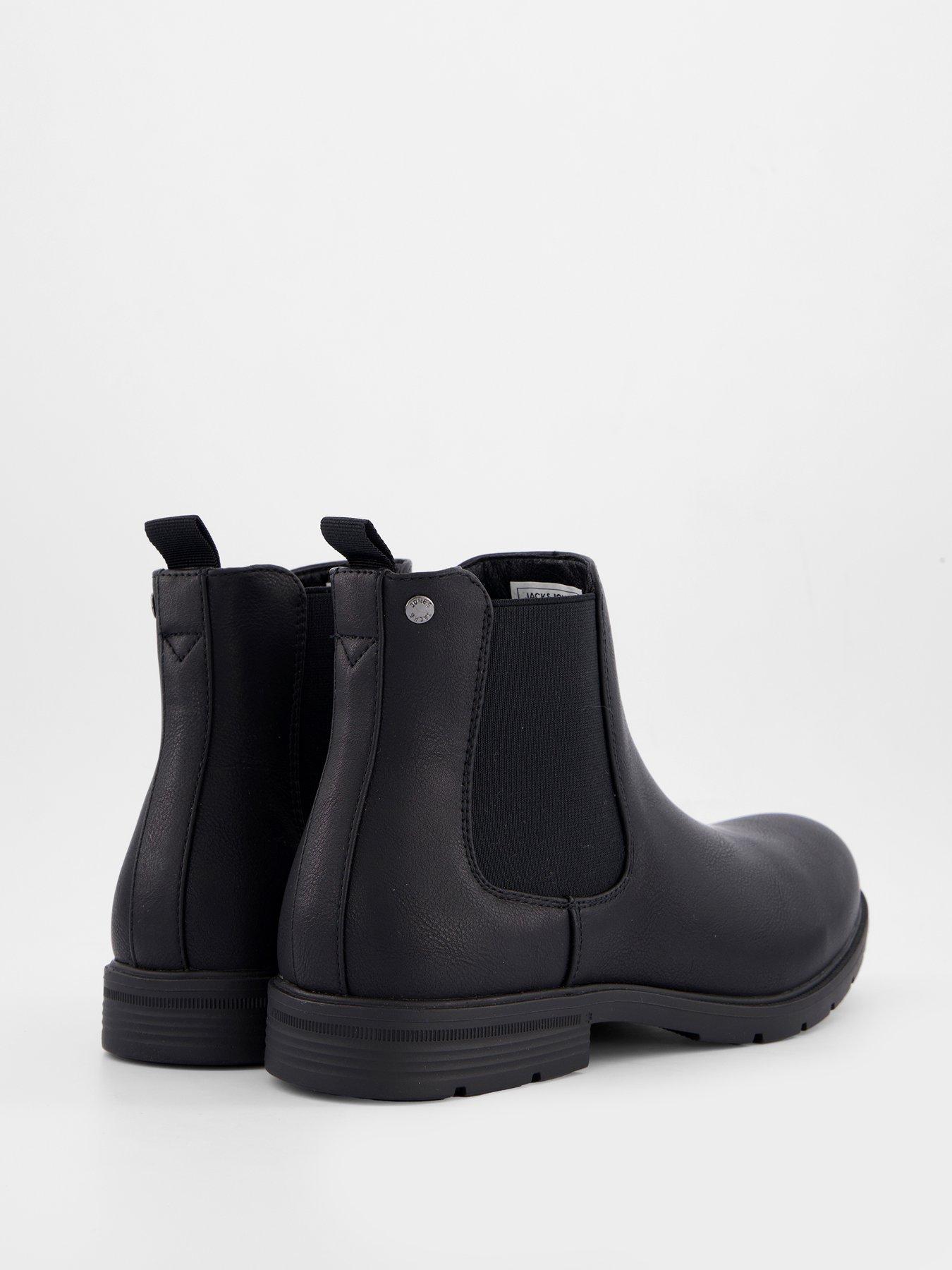 Image 6 of 7 of Jack & Jones Fenchurch Pu Chelsea Boots - Black
