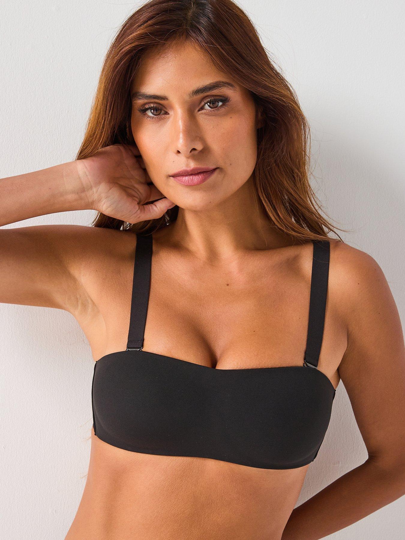 Calvin Klein Adapt Bandeau Strapless Bra - Black