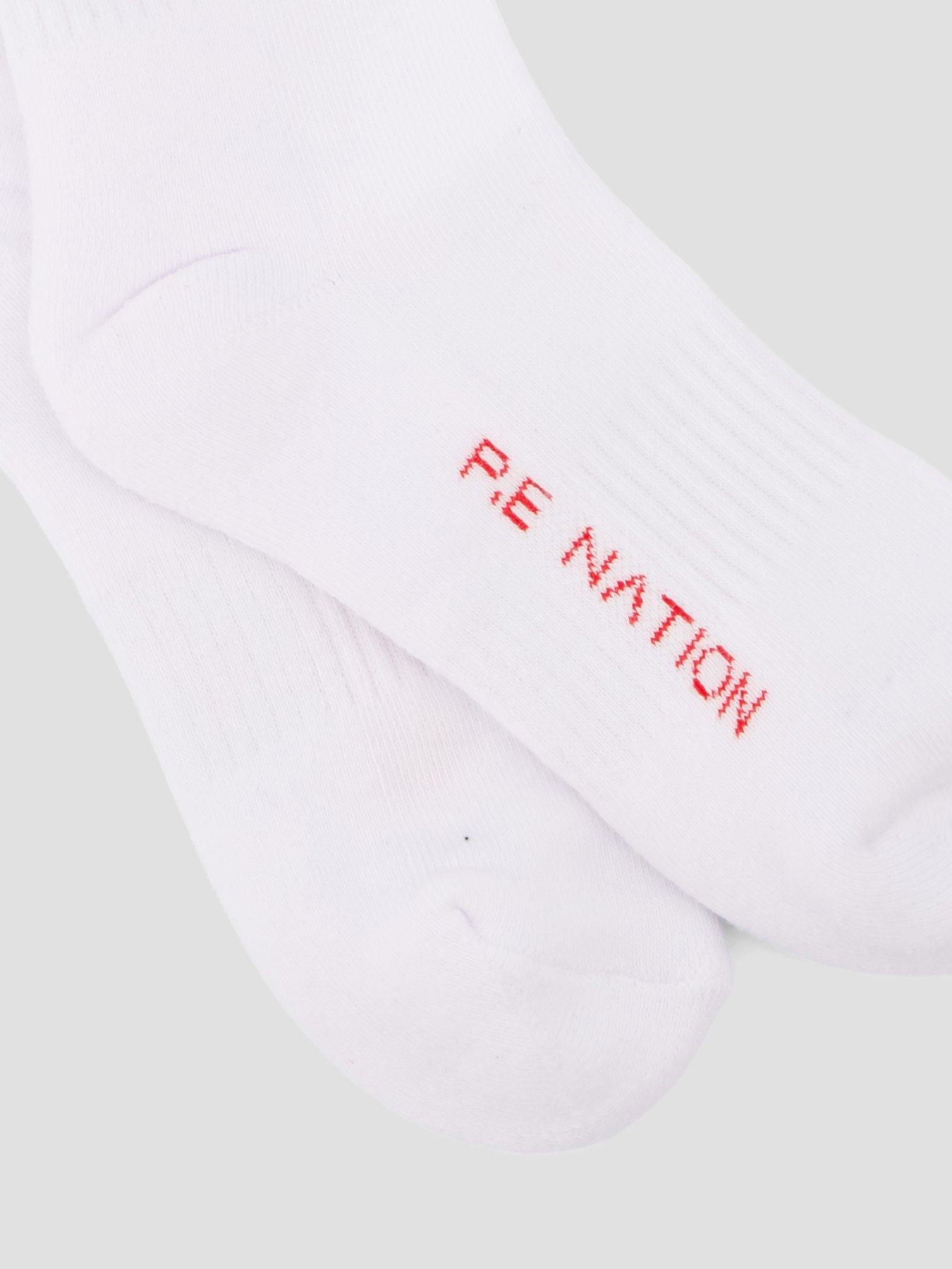 Image 4 of 4 of P.E Nation Womens Training Homage Socks - White