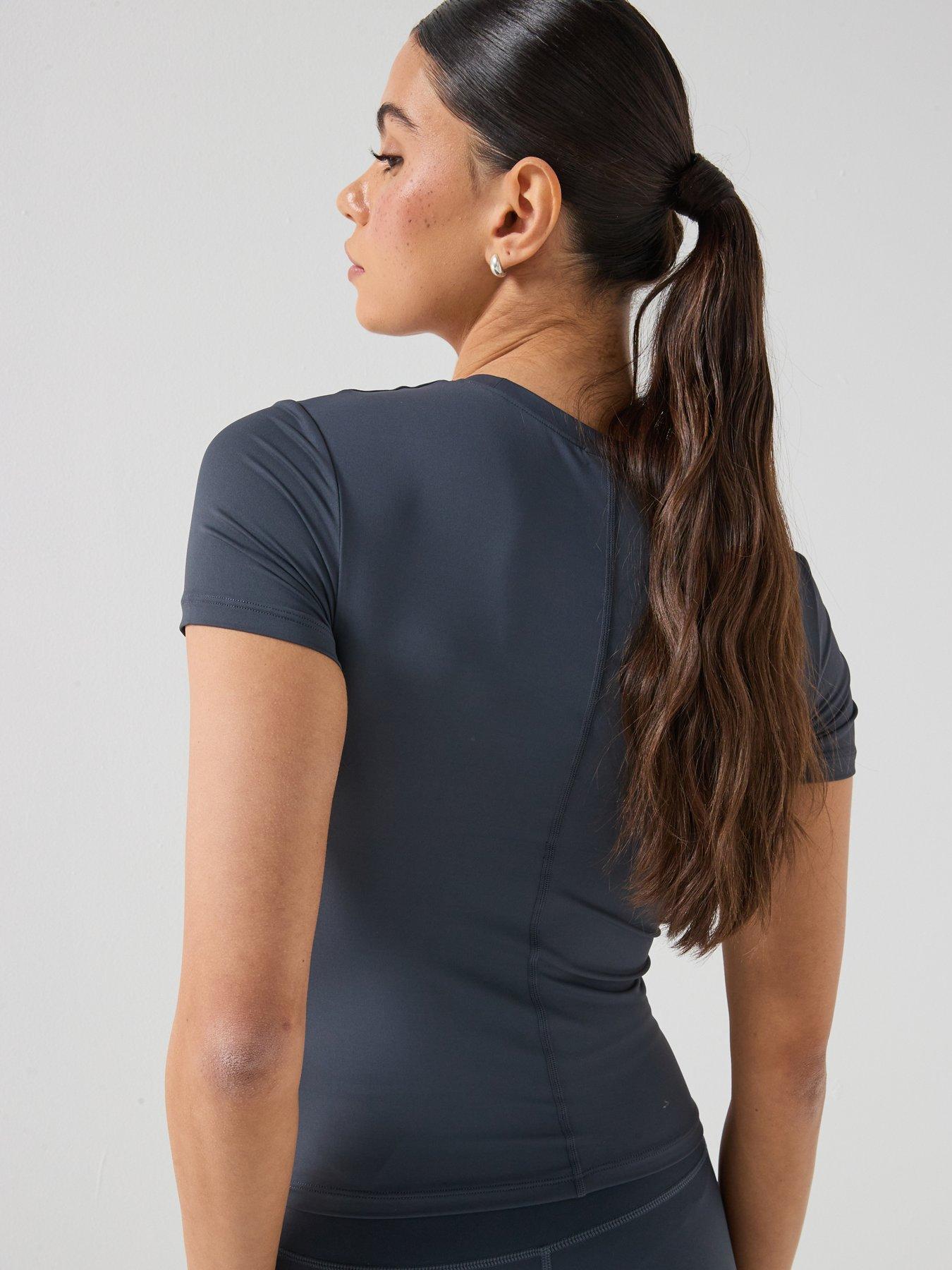  image of pe-nation-womens-training-foundation-slim-fit-t-shirt-navy