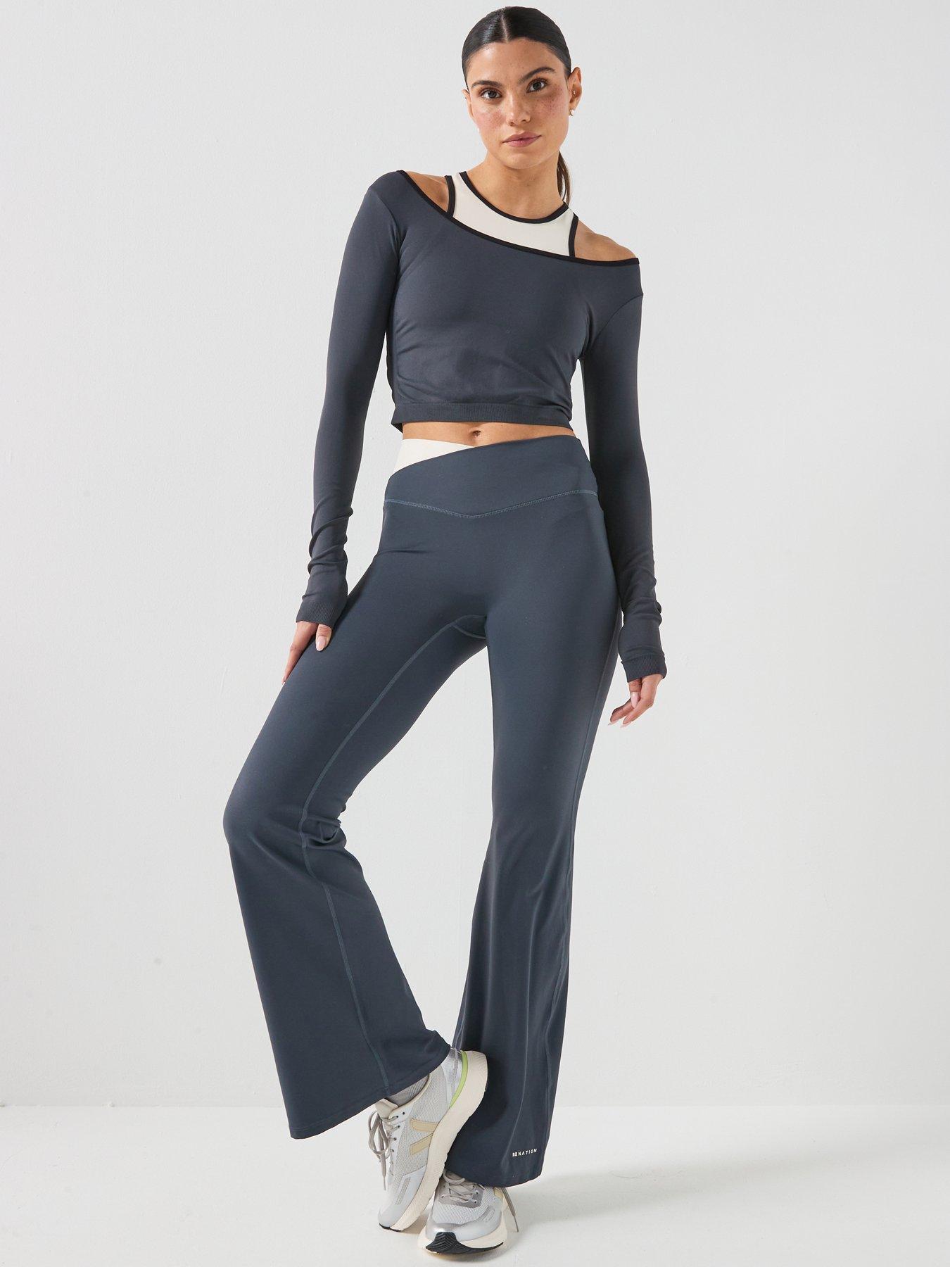  image of pe-nation-womens-training-sutton-double-layer-cropped-top-navy