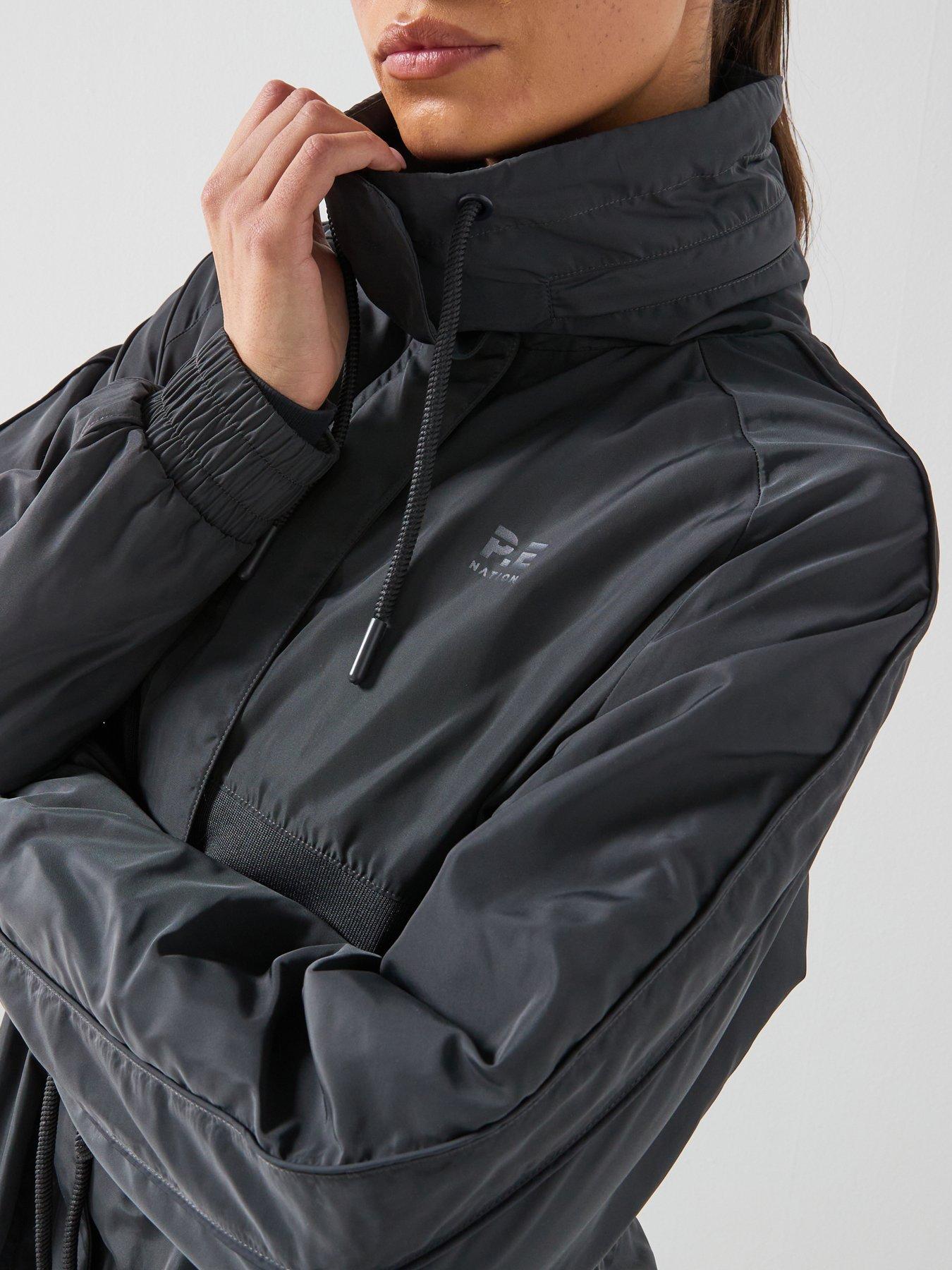  image of pe-nation-womens-training-mid-length-man-down-jacket-navy