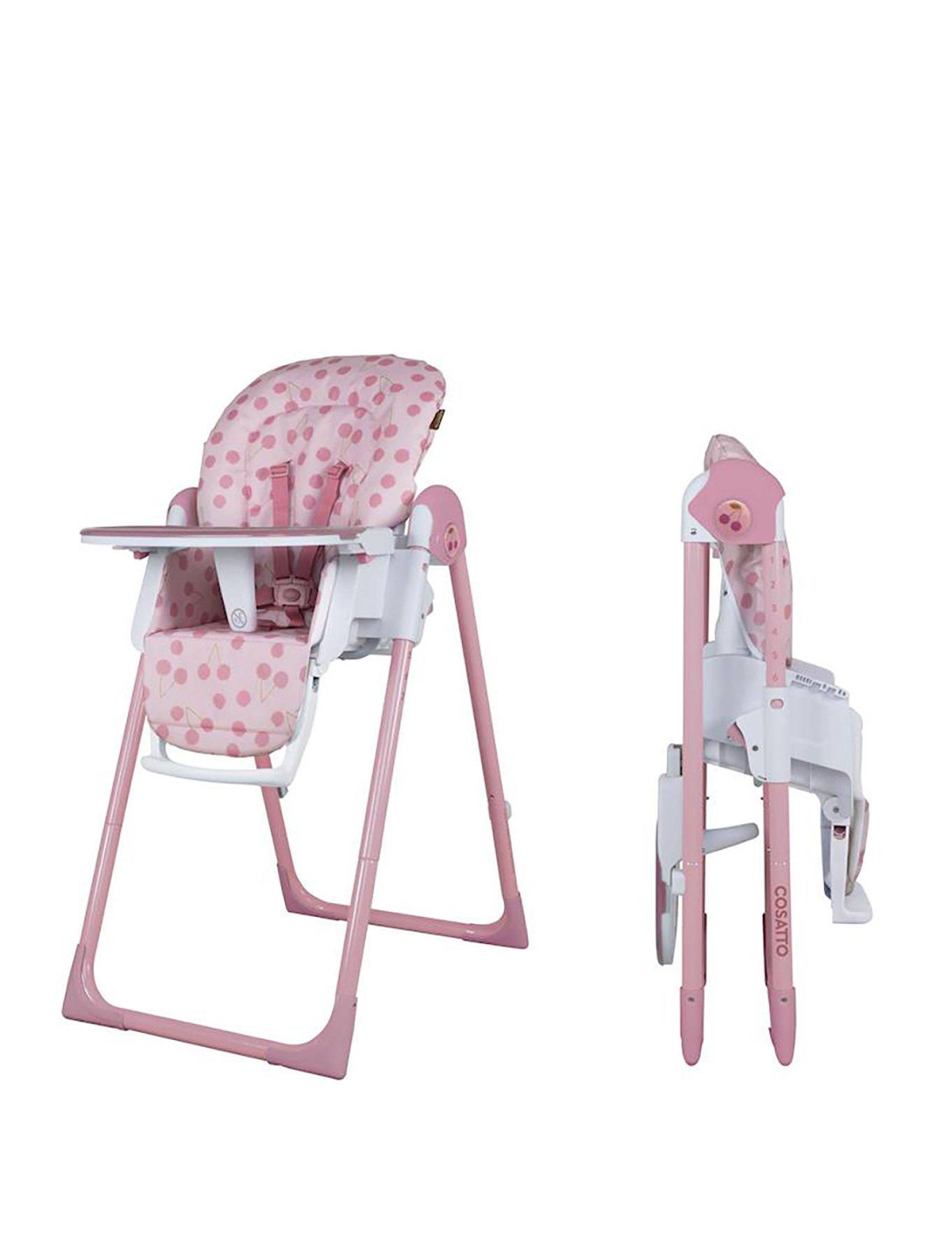 Image 1 of 7 of Cosatto Pip 0+ Highchair, adjustable with Newborn Recline (Birth-15kg) - Cherry Pie