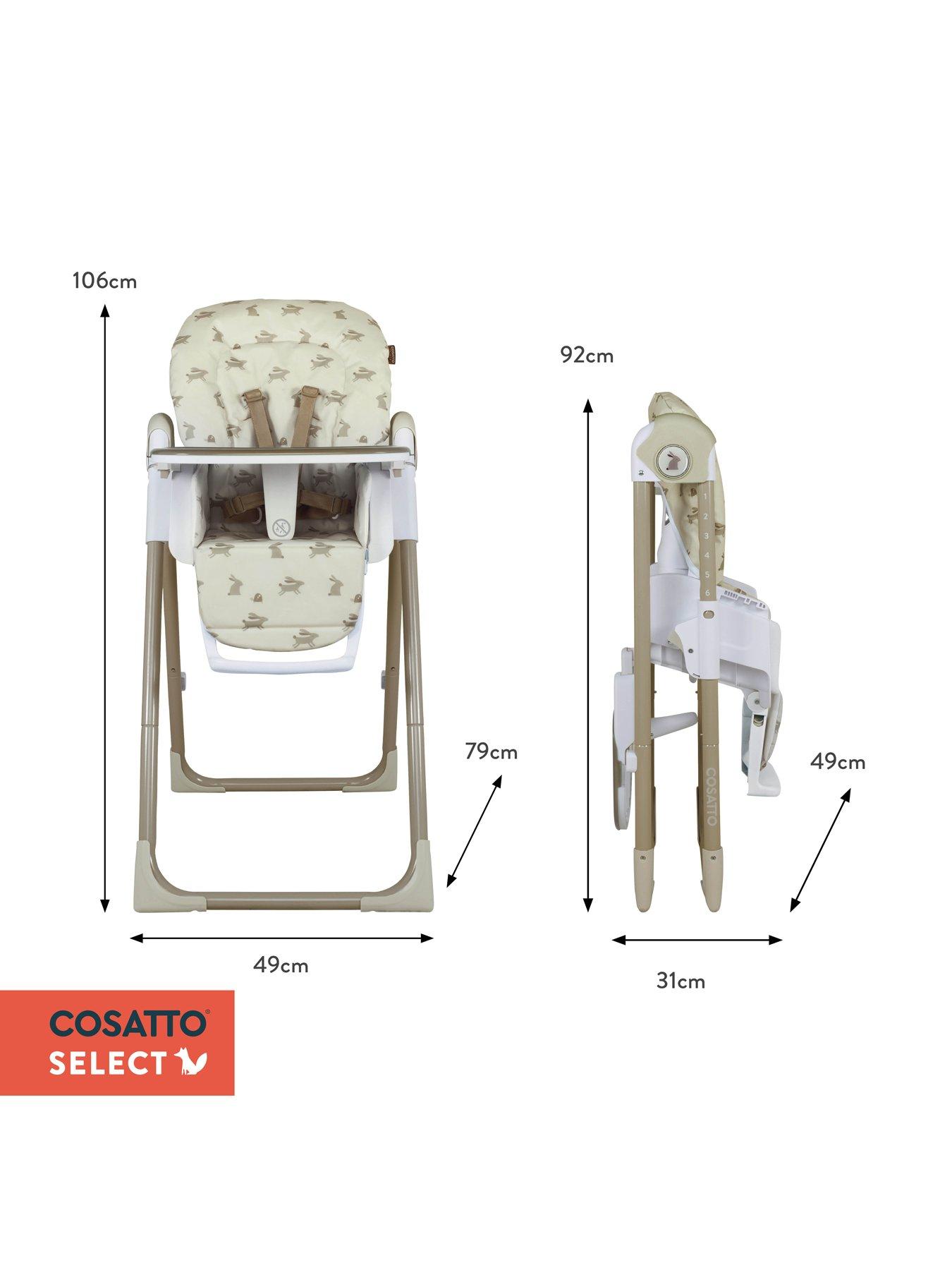 Image 6 of 7 of Cosatto Pip 0+ Highchair, adjustable with Newborn Recline (Birth-15kg) - Cherry Pie