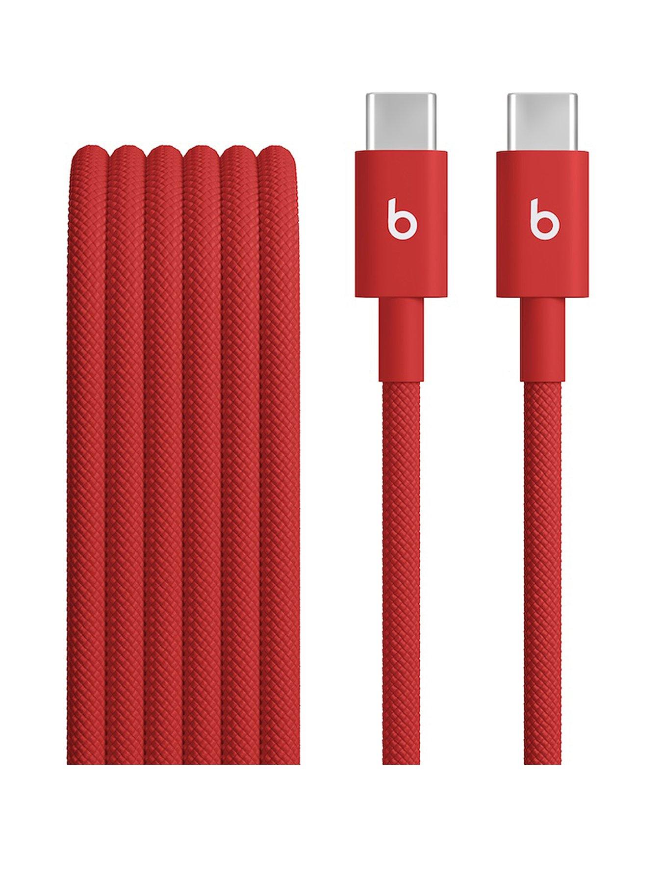 Image 1 of 2 of Beats USB-C to USB-C Woven Cable (1.5 m) - Rapid Red