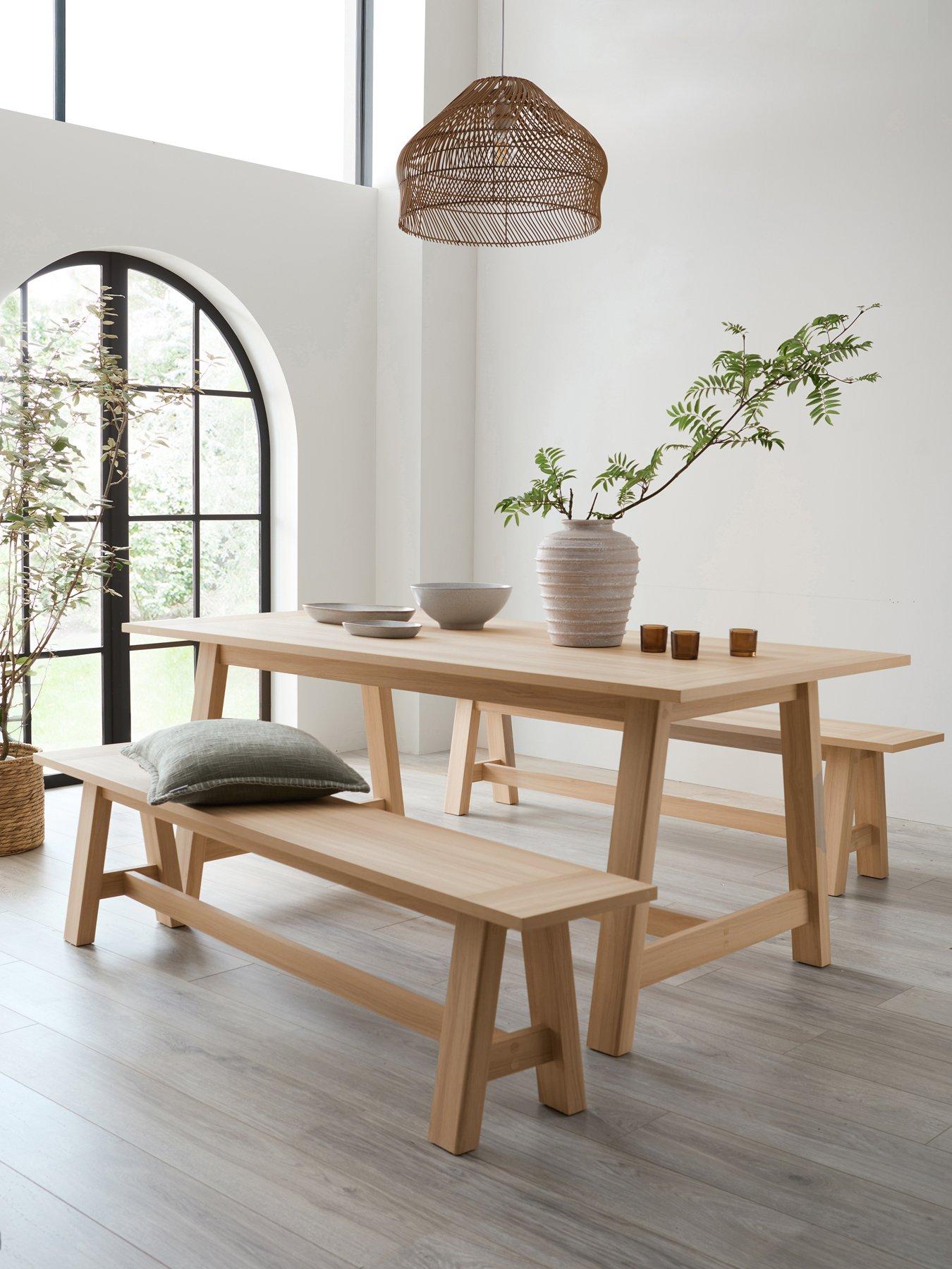 Michelle Keegan Home Lindley 185cm Dining Table & 2 Benches