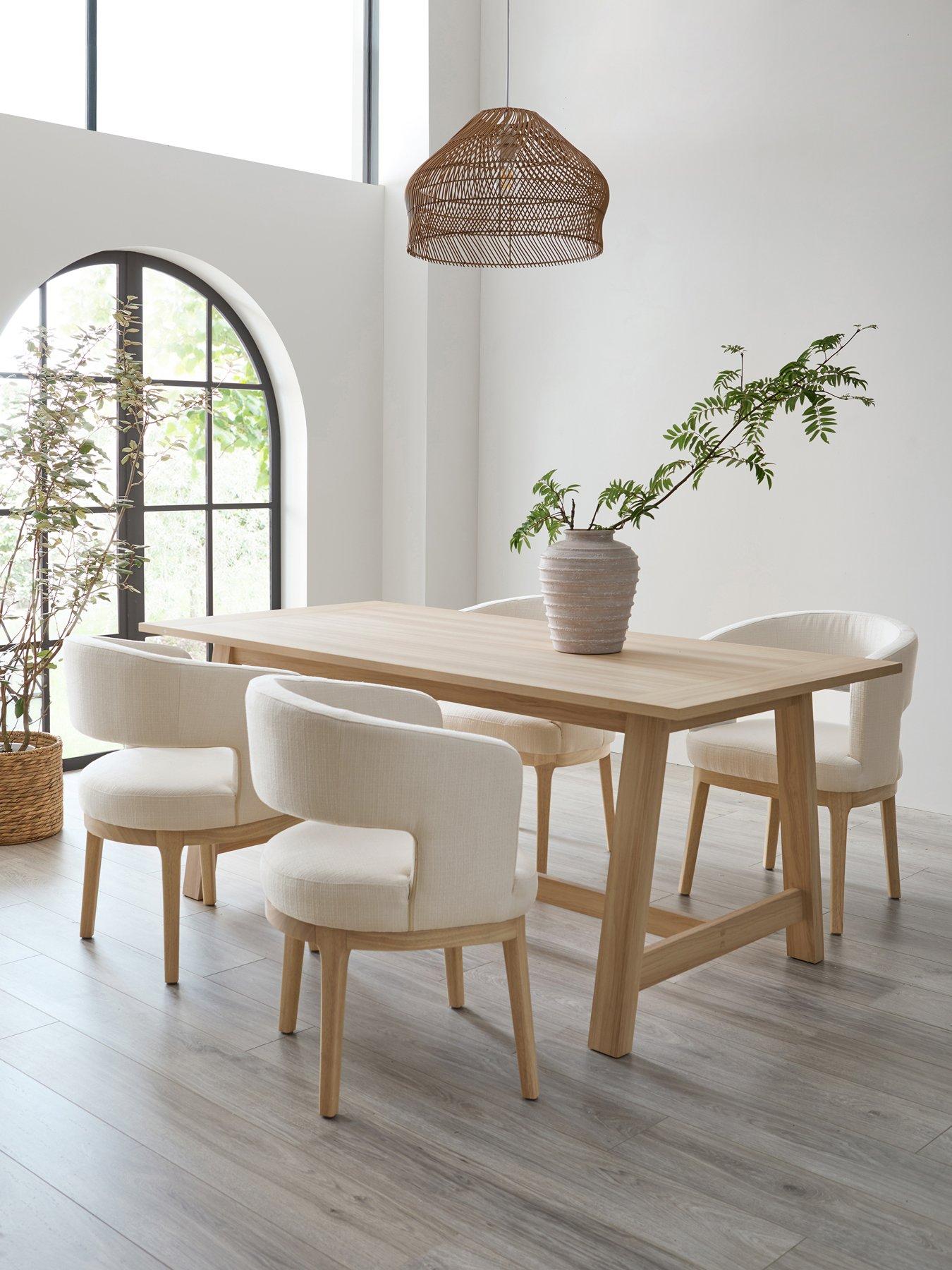 image of michelle-keegan-home-lindley-185cm-dining-table-amp-4-chairs
