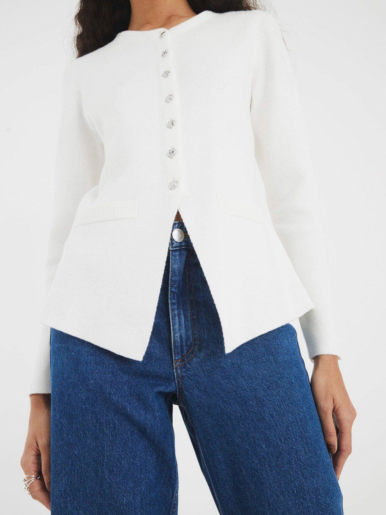Image 4 of 6 of River Island Button Up Top - White
