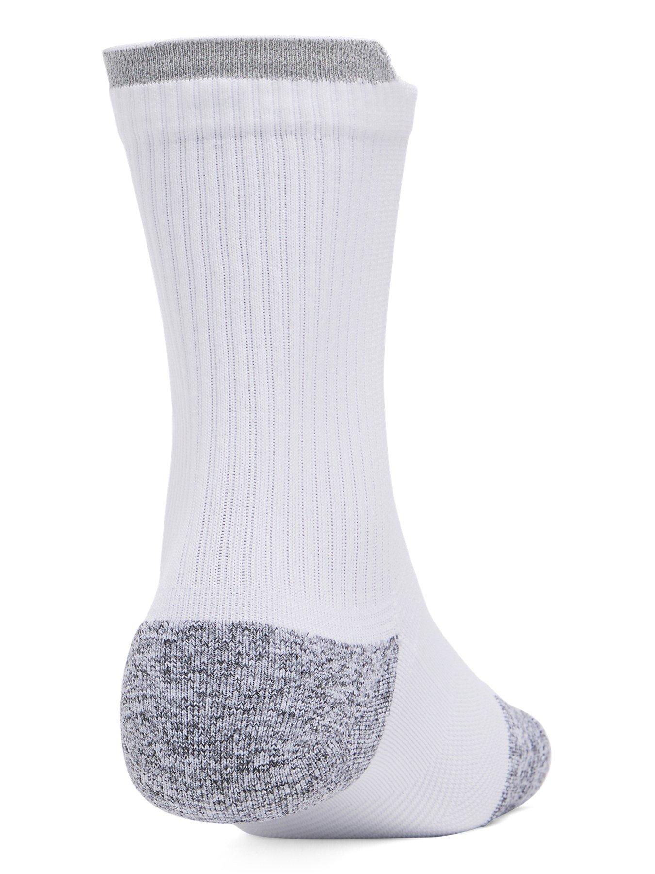 Image 3 of 3 of UNDER ARMOUR Adults Unisex Running Cushion 3Pack Crew Socks - White