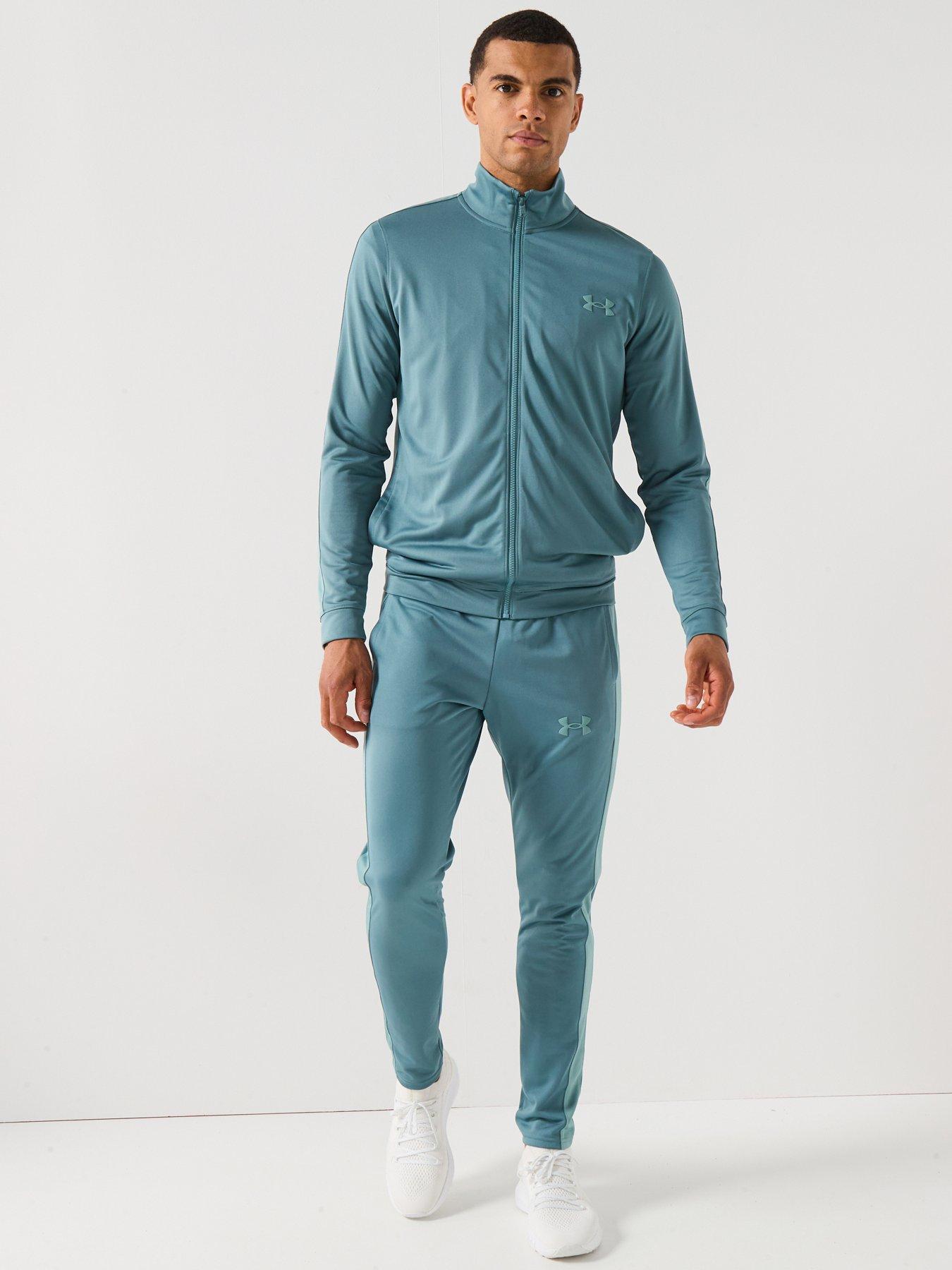  image of under-armour-mens-training-rival-knit-tracksuit-green